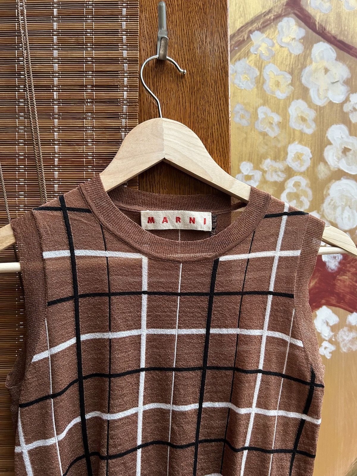 Marni Marni Silk Cotton Blend Plaid Check Sleeveless Jumper Vest Size S / US 4 / IT 40 - 3 Thumbnail