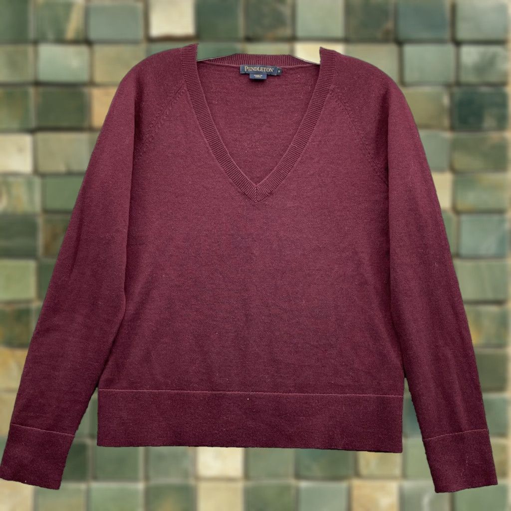 Pendleton Pendleton 100% Merino Wool Sweater Women Small Red Minimalist 90's Chic Corpcore Size S / US 4 / IT 40 - 1 Thumbnail