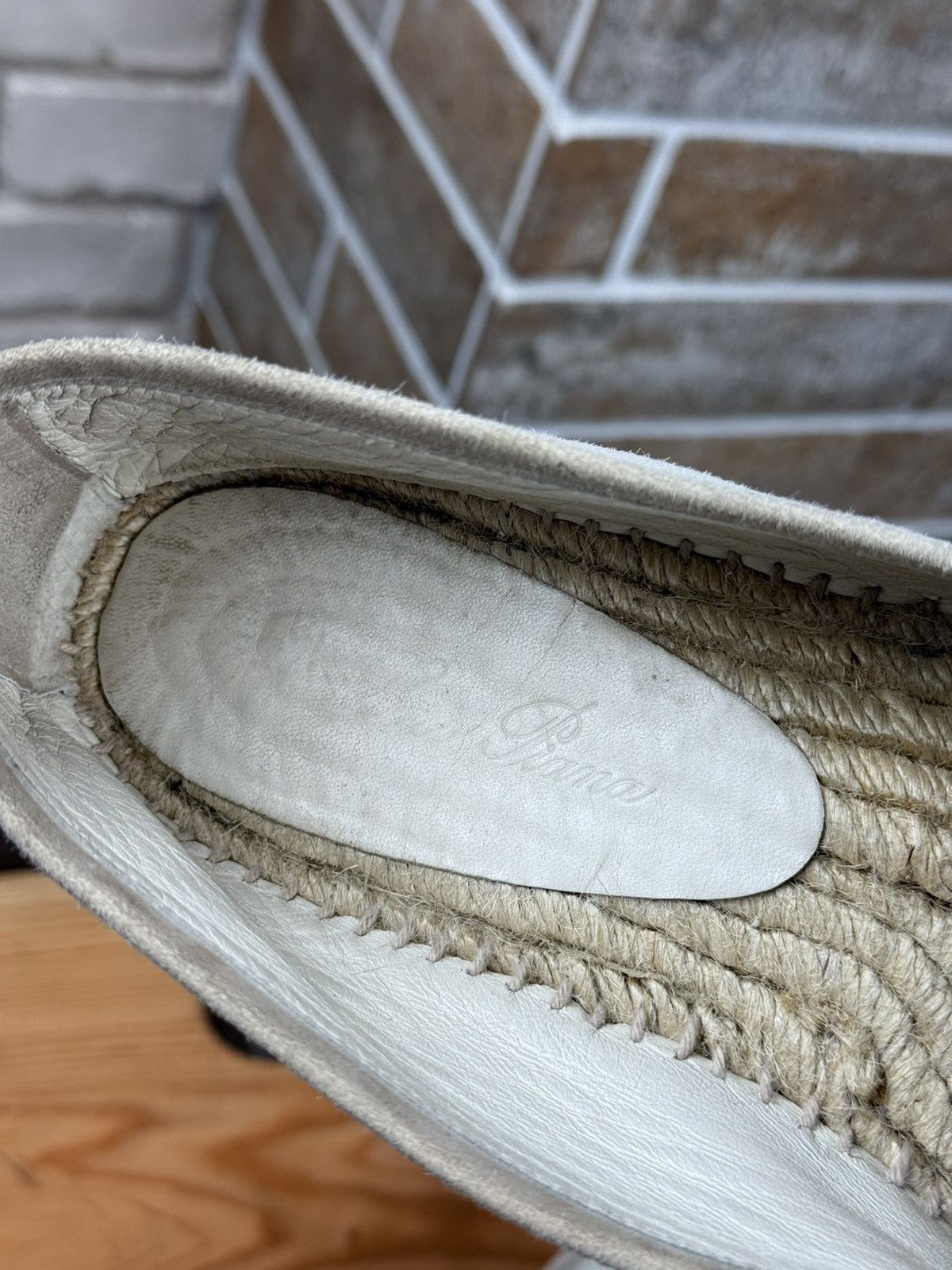 Loro Piana Loro Piana White Suede Espadrilles Size US 11 / IT 41 - 13 Thumbnail