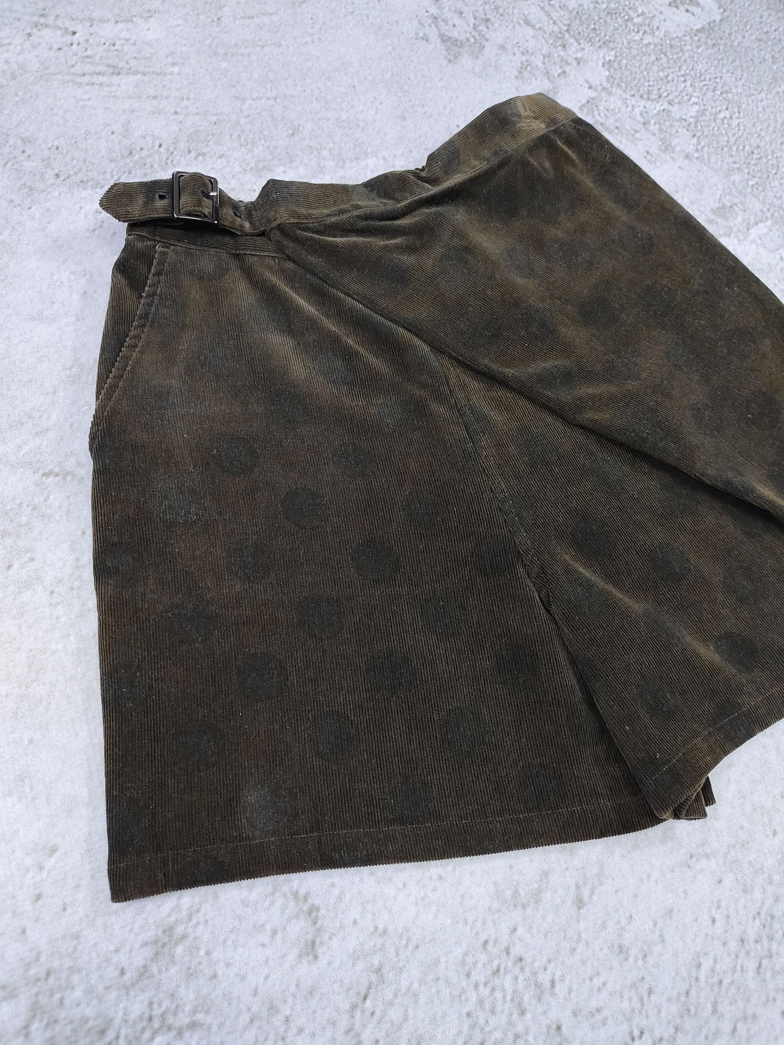 gomme Gomme🇯🇵 Asymmetric Wrap Corduroy Polkadot Culotte Short Size 30" / US 8 / IT 44 - 3 Thumbnail