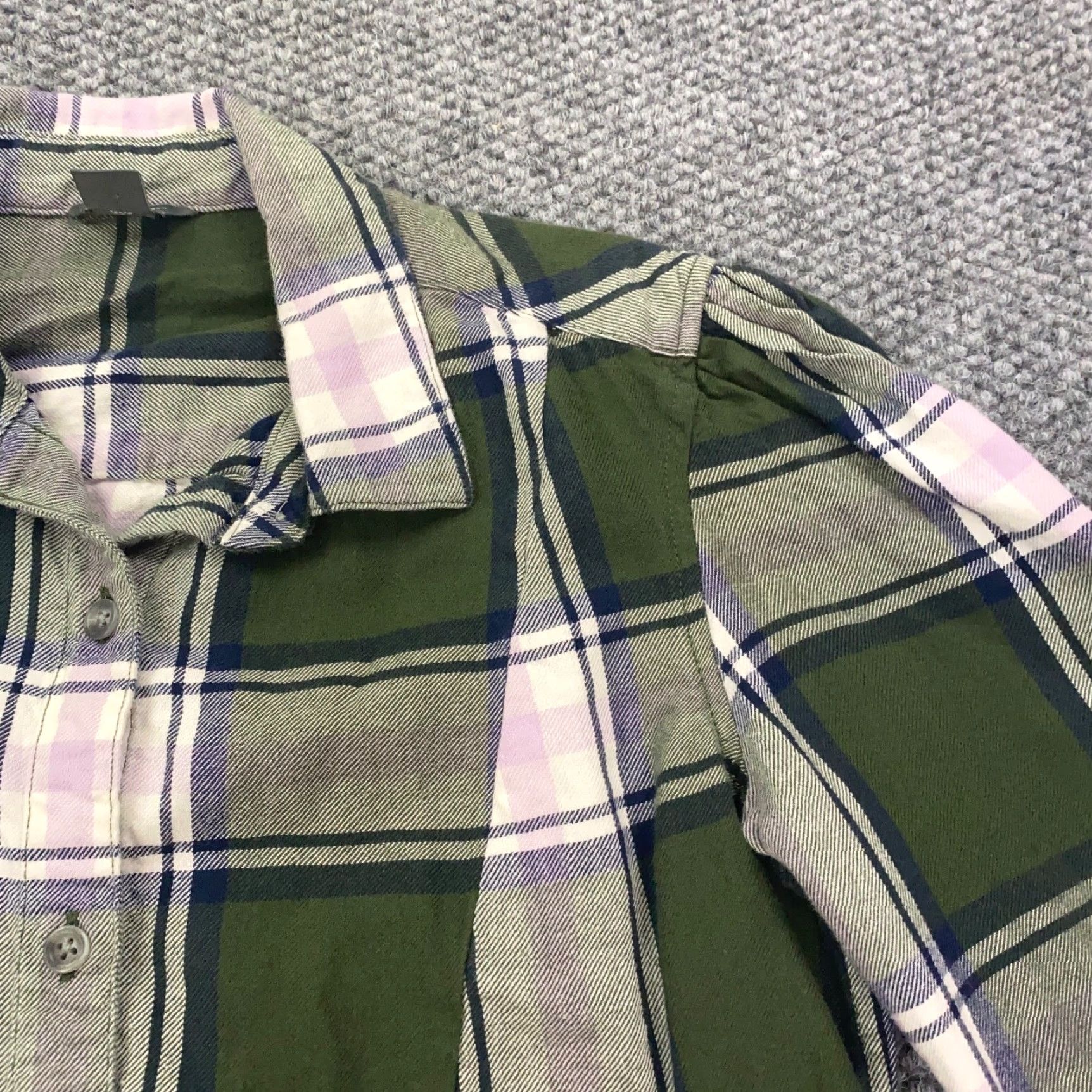 Eddie Bauer Eddie Bauer Womens Shirt Top XS Green Plaid Button-Up Long Sleeve Shirt Womens XS Green Plaid Button-Up Long Sleeve Eddie Bauer Size XS / US 0-2 / IT 36-38 - 3 Thumbnail