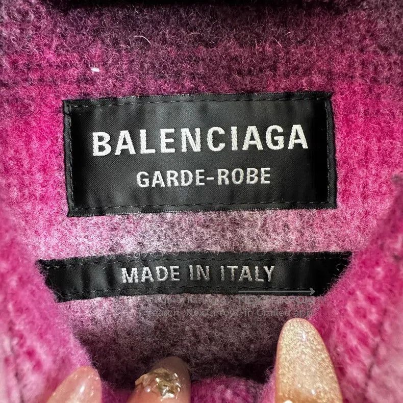 Balenciaga Balenciaga Pink Single-breasted Faux Fur Plaid Jacket Shir Size XXS / US 00 / IT 34 - 4 Thumbnail