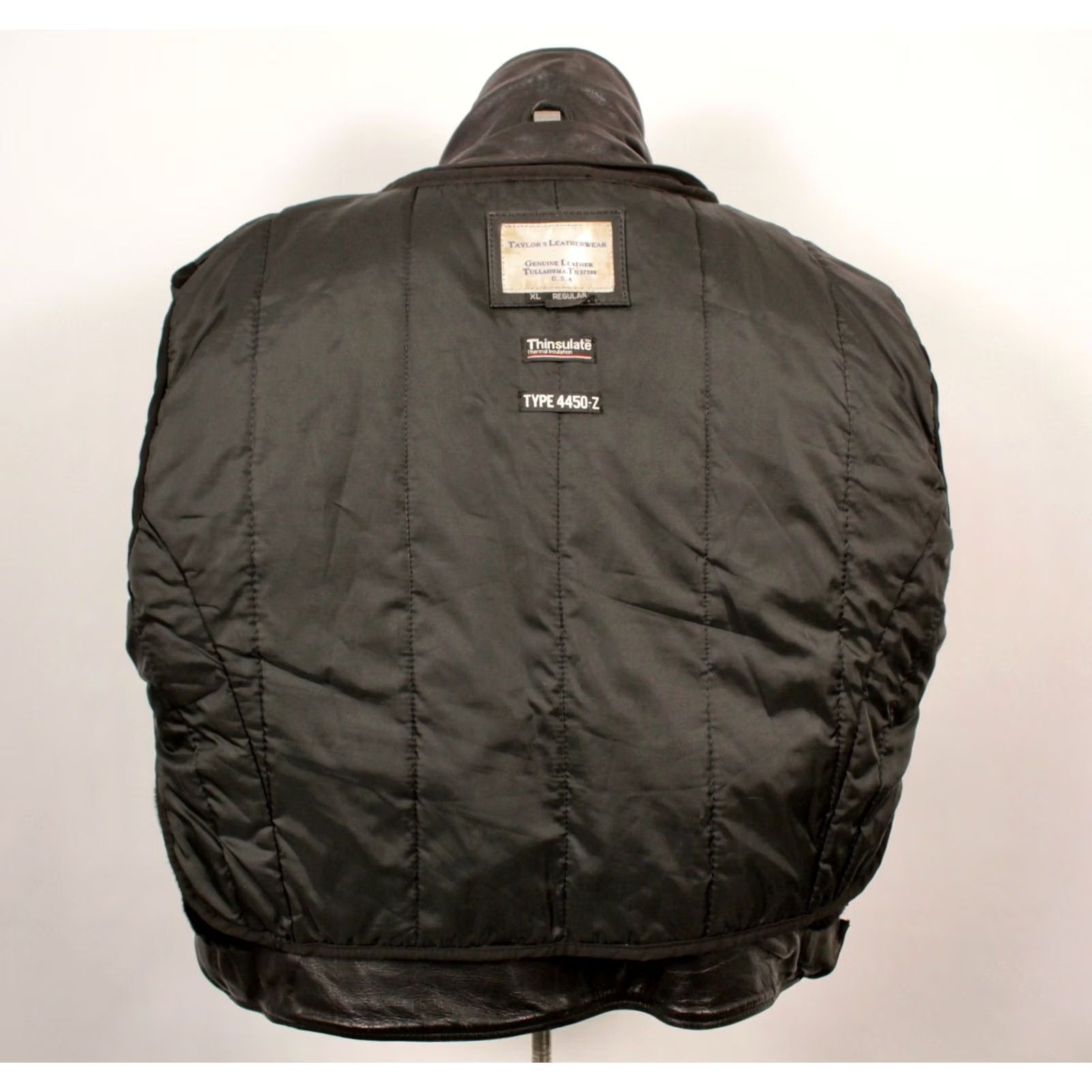 Vintage VTG Taylor's Leatherwear Police Leather Jacket Motorcycle Biker Black XL Mens Leather Jacket Size US XL / EU 56 / 4 - 3 Thumbnail