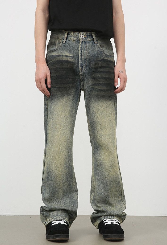 Japanese Brand × Jean Vintage washed distressed high street bootcut jeans Size US 32 / EU 48 - 1 Thumbnail