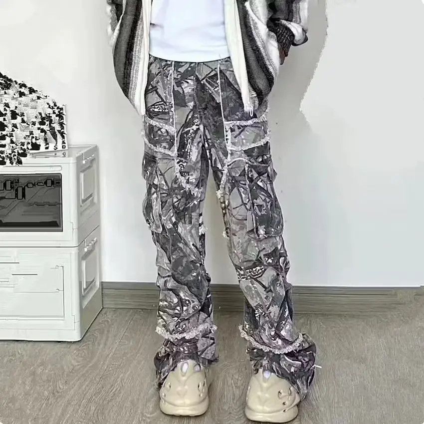 Designer × Japanese Brand Faded wash camouflage baggy jeans Size US 34 / EU 50 - 5 Thumbnail