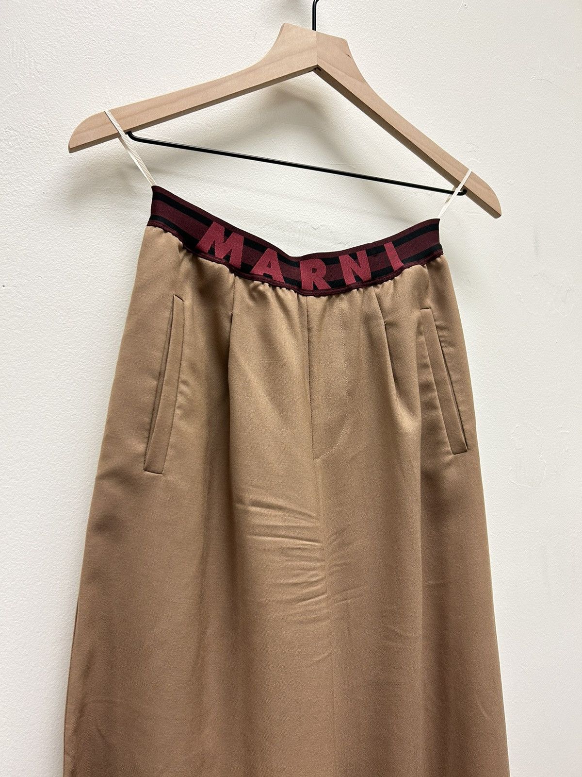 Marni FW23 Logo Elastic Waistband Wide Leg Pants Size US 28 / EU 44 - 2 Thumbnail