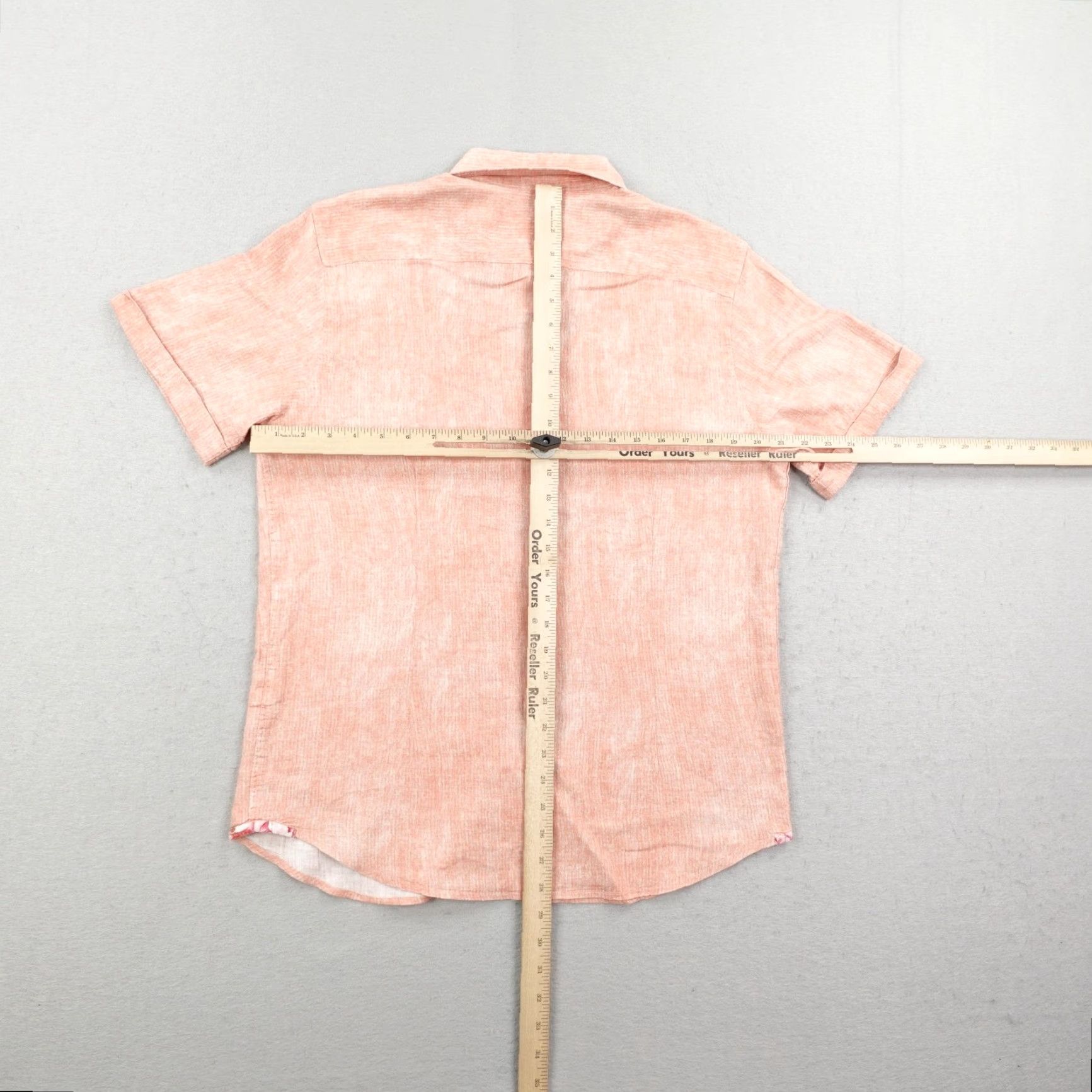 Robert Graham Robert Graham Shirt Mens Large Salmon Pink Linen Blend Tailored Fit Button Up Size US L / EU 52-54 / 3 - 6 Thumbnail