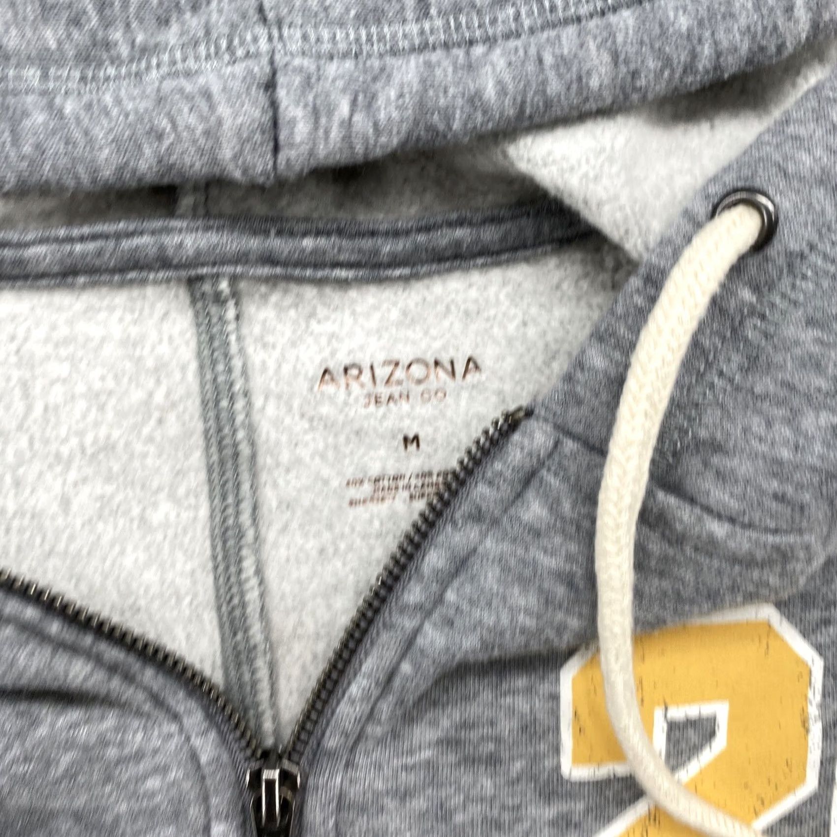 Vintage Arizona Jean Full Zip Women’s Cropped 26 Academy Double Sided Hoodie M Gray Cotton Polyester Blended Fabric Activewear Casual Ladies Hoodie Size M / US 6-8 / IT 42-44 - 3 Thumbnail