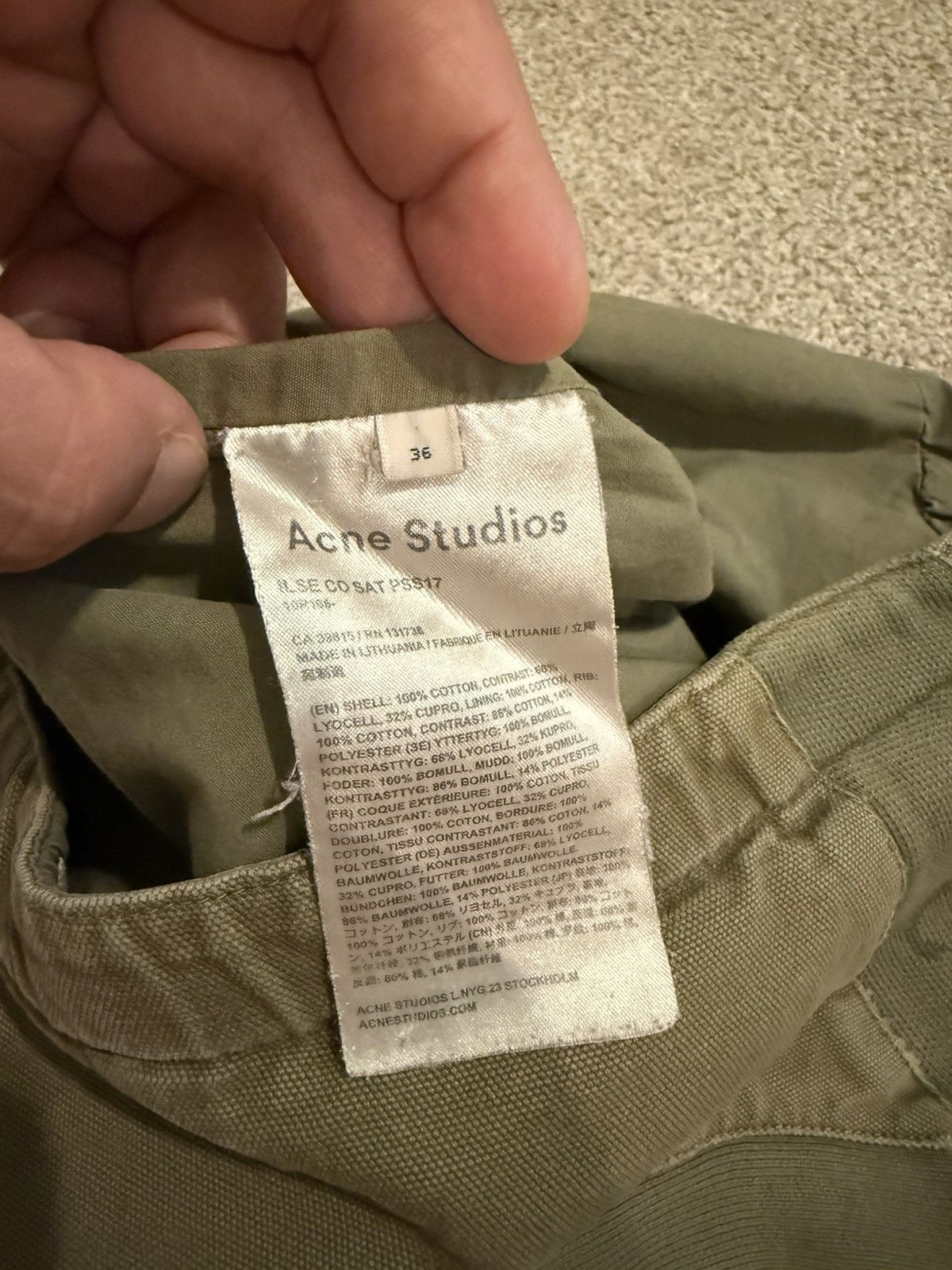 Acne Studios Acne Studios Swedish Military Unisex Pants Size US 34 / EU 50 - 9 Thumbnail