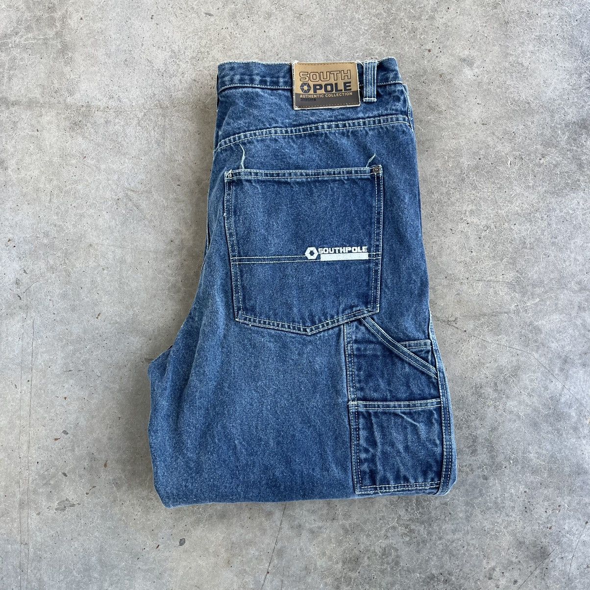 Southpole × Vintage Y2K SouthPole Baggy Carpenter Pants 40x32 Embroidered Size US 40 / EU 56 - 2 Thumbnail