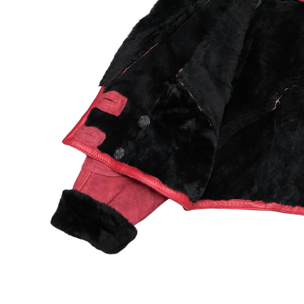 Japanese Brand Vintage Esordio Leather Jacket Shearling Cropped Size US M / EU 48-50 / 2 - 7 Thumbnail