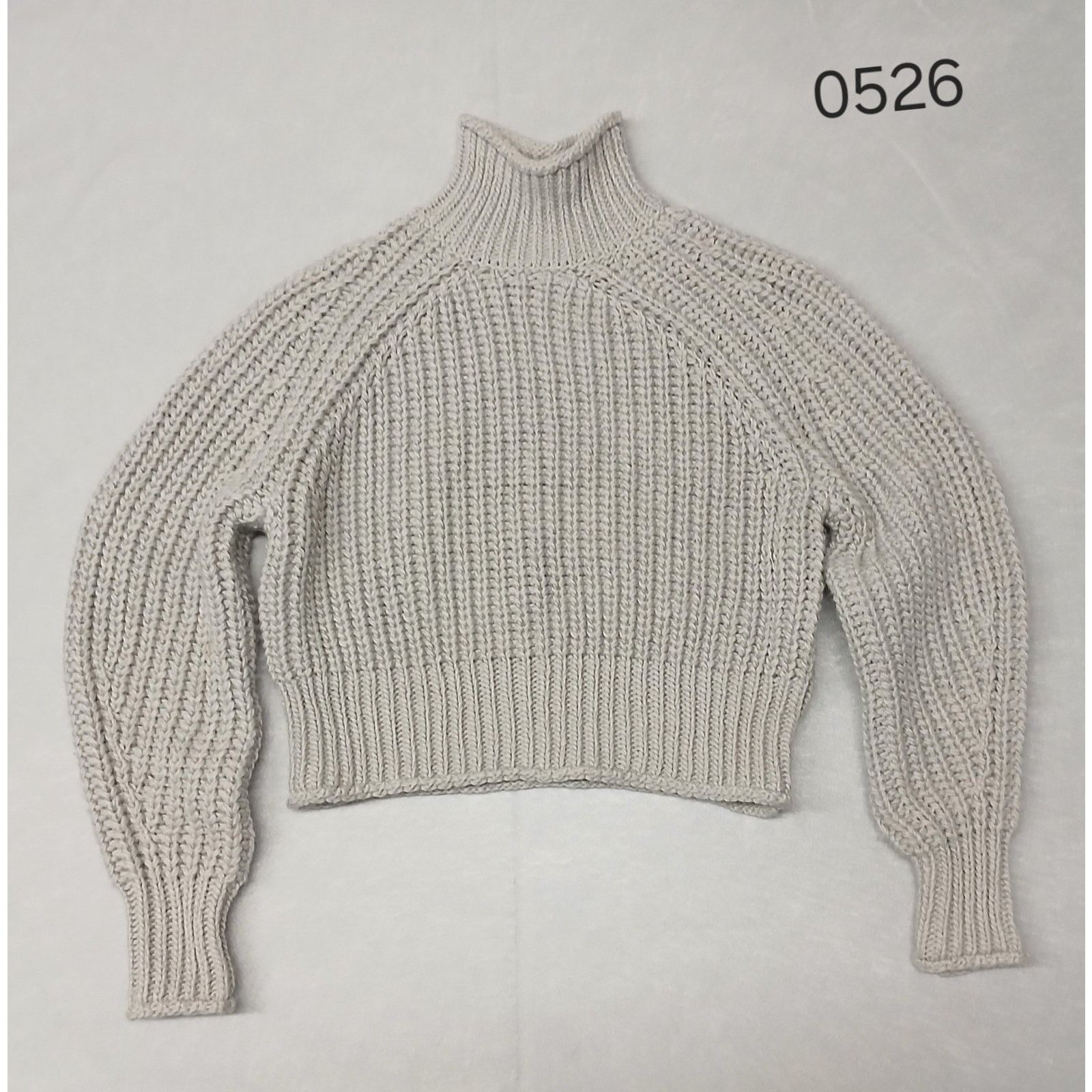 H&M H&M (Small) Gray Turtleneck Womens Crop Dress Casual Sweater Size S / US 4 / IT 40 - 1 Thumbnail