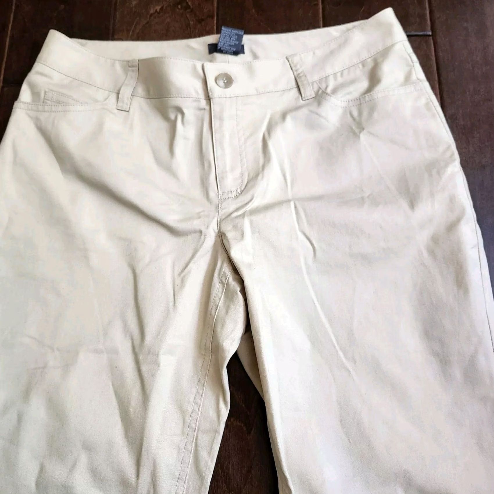 Kenneth Cole Kenneth Cole Reaction Women's Beige Pants - Regular, Size 8, Dress Pants, Cotton Spandex, Zip Button Closure, Machine Washable, Solid, VINTAGE? No Size 30" / US 8 / IT 44 - 5 Thumbnail