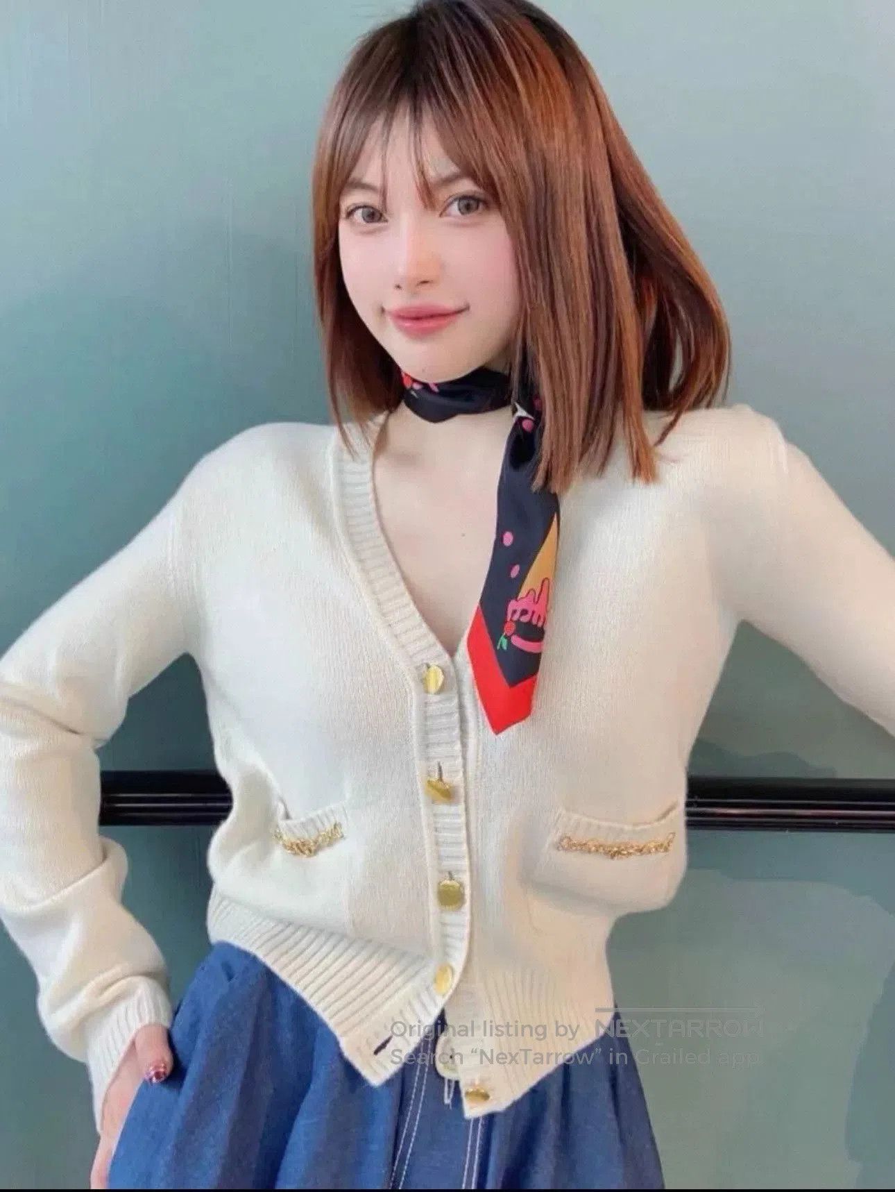 Gucci gucci ivory cashmere short cardigan with gold buttons. Size XS / US 0-2 / IT 36-38 - 9 Thumbnail