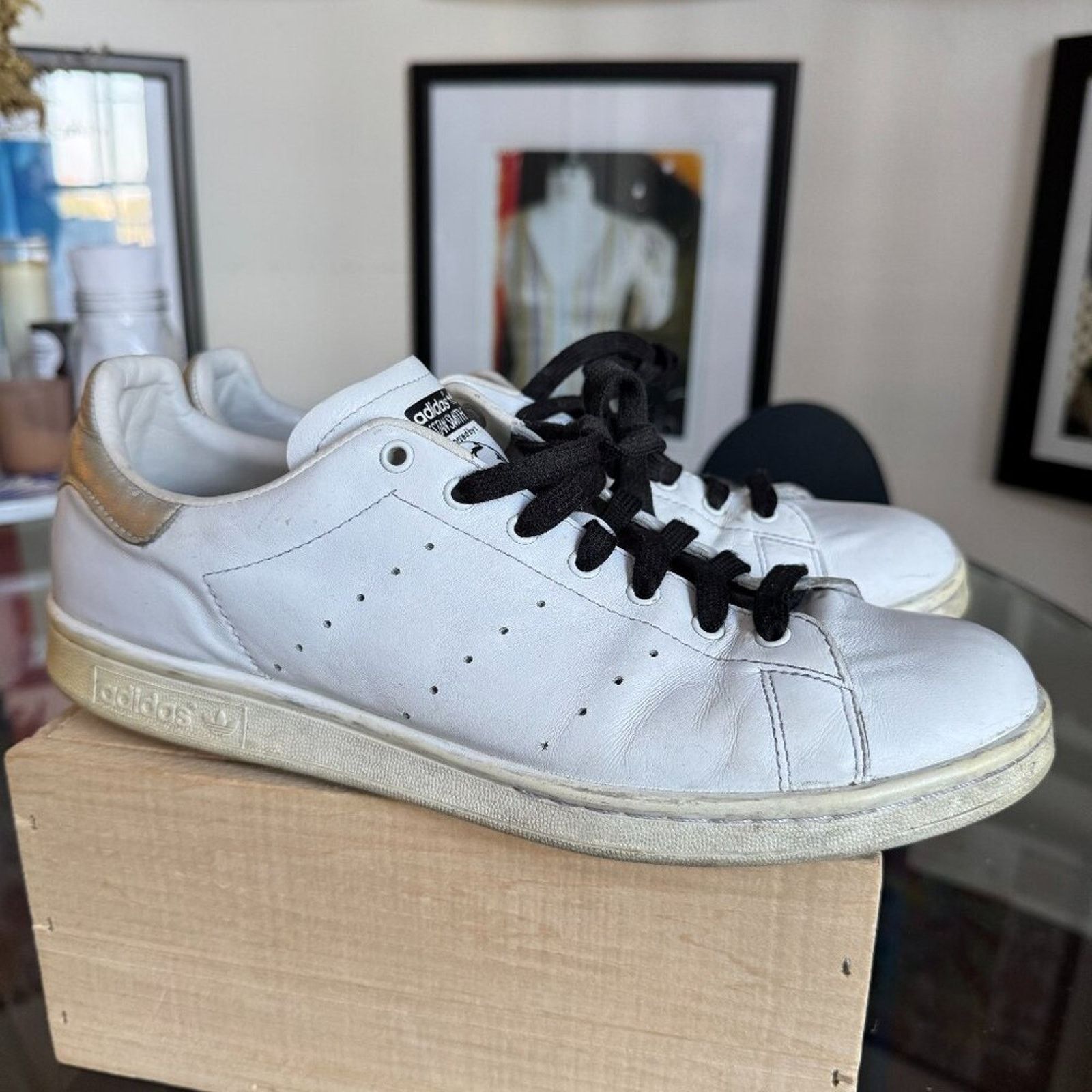 Adidas Adidas Stan Smith White Leather, Men’s 10.5, Great Condition Size US 10.5 / EU 43-44 - 1 Thumbnail