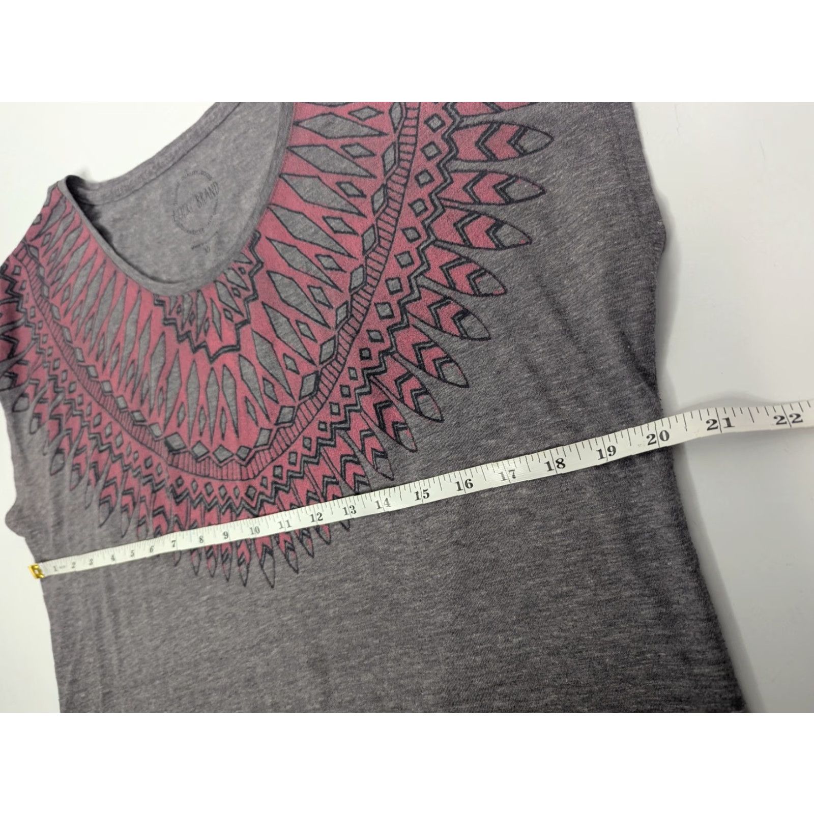 Lucky Brand VINTAGE Lucky Brand Womens Gray Pink Aztec Printed Boho Sleeveless Blouse Shirt XL Size XL / US 12-14 / IT 48-50 - 6 Thumbnail