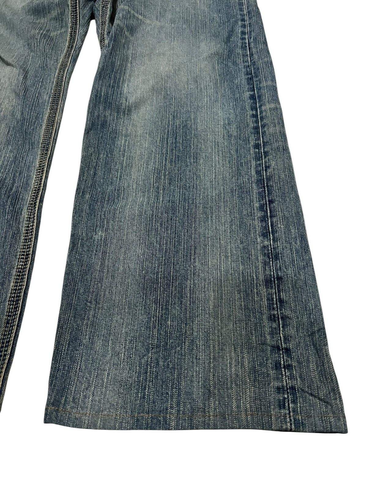 Edwin 💥Baggy💥Vintage Edwin XVS Faded Distress Backle Back Jean Size US 37 - 4 Thumbnail