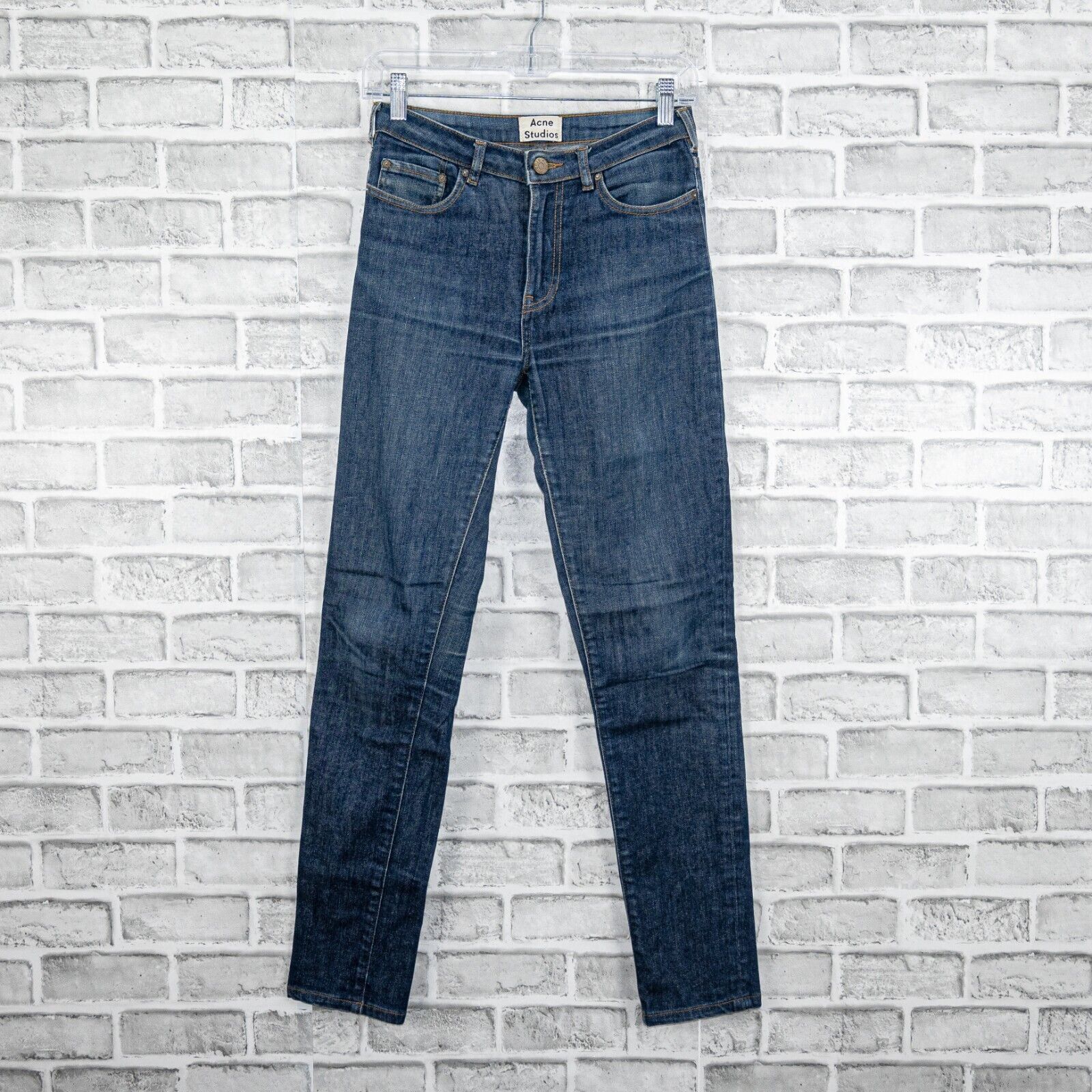 Acne Studios Acne Studios Women's PIN RAW REFORM Skinny Denim Jeans Blue Size 28" / US 6 / IT 42 - 5 Thumbnail