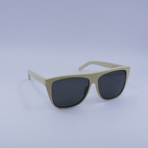 Saint Laurent Paris Saint Laurent SL1 021 Sunglasses Ivory Square Frame Size ONE SIZE - 1 Thumbnail