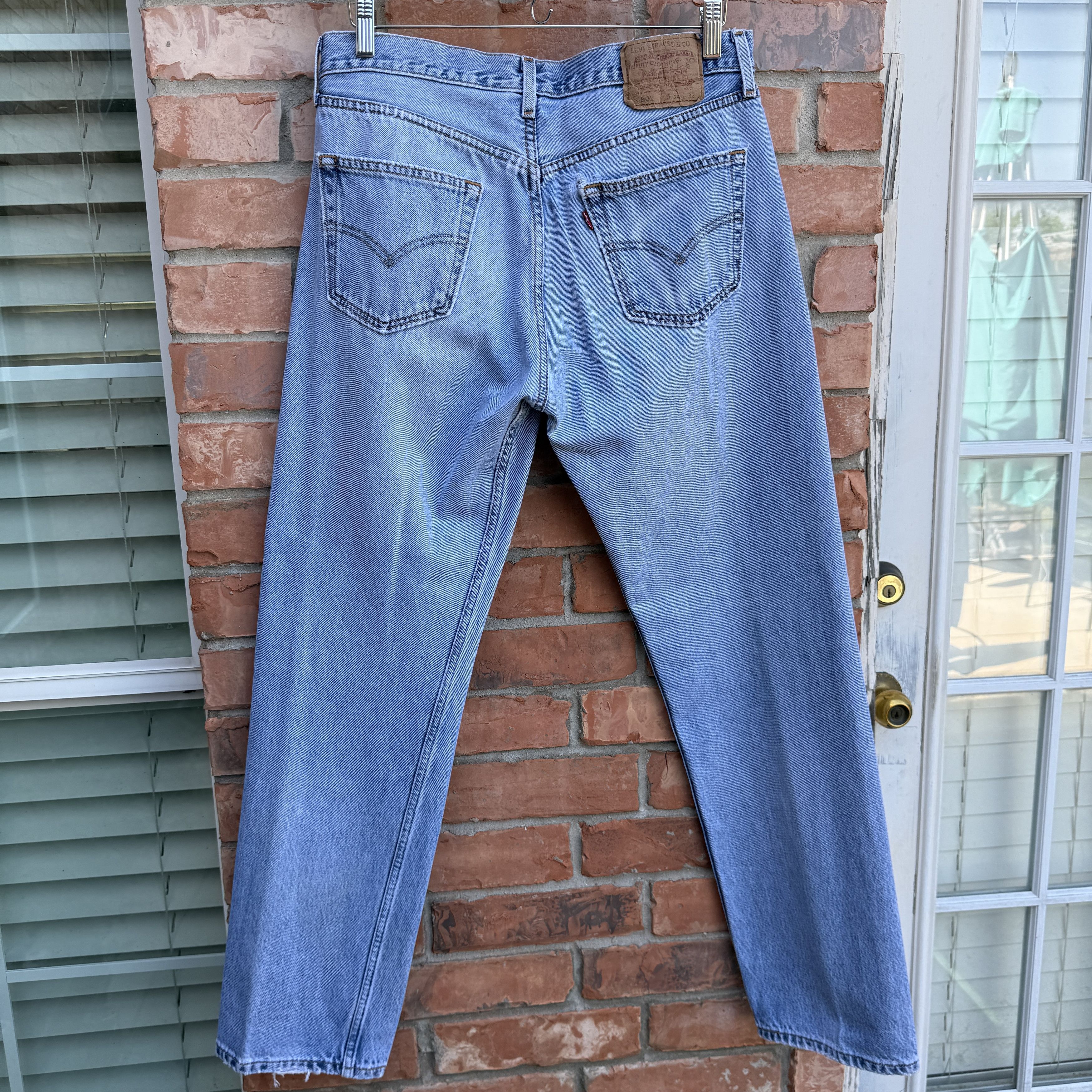 Levi's Vintage 90s Levis 501 Blue Button fly Denim Jeans Size US 32 / EU 48 - 4 Thumbnail