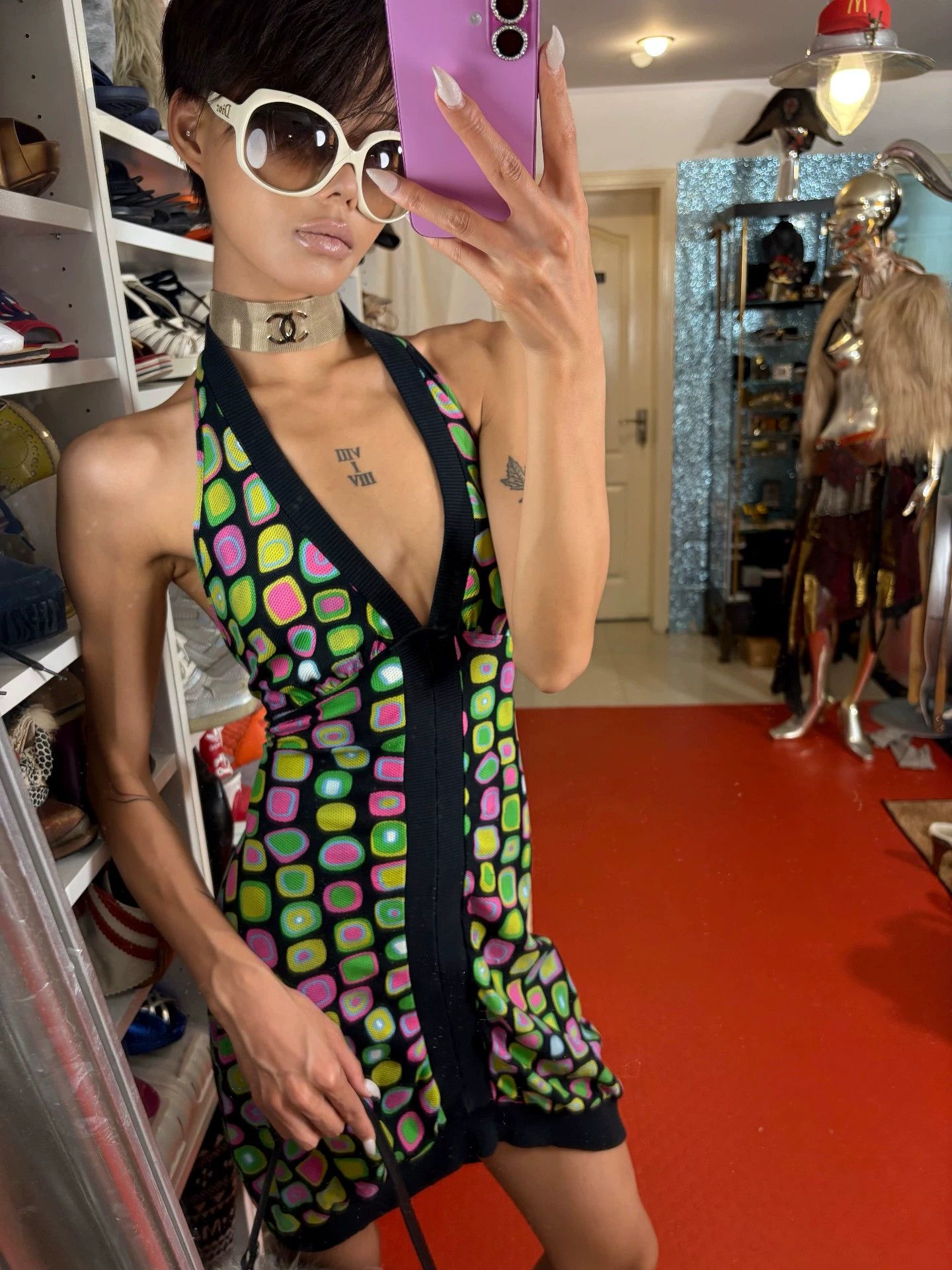 Kenzo KENZO Vintage Trippy Dot Halter-Back KnitDress XL Size XL / US 12-14 / IT 48-50 - 2 Thumbnail