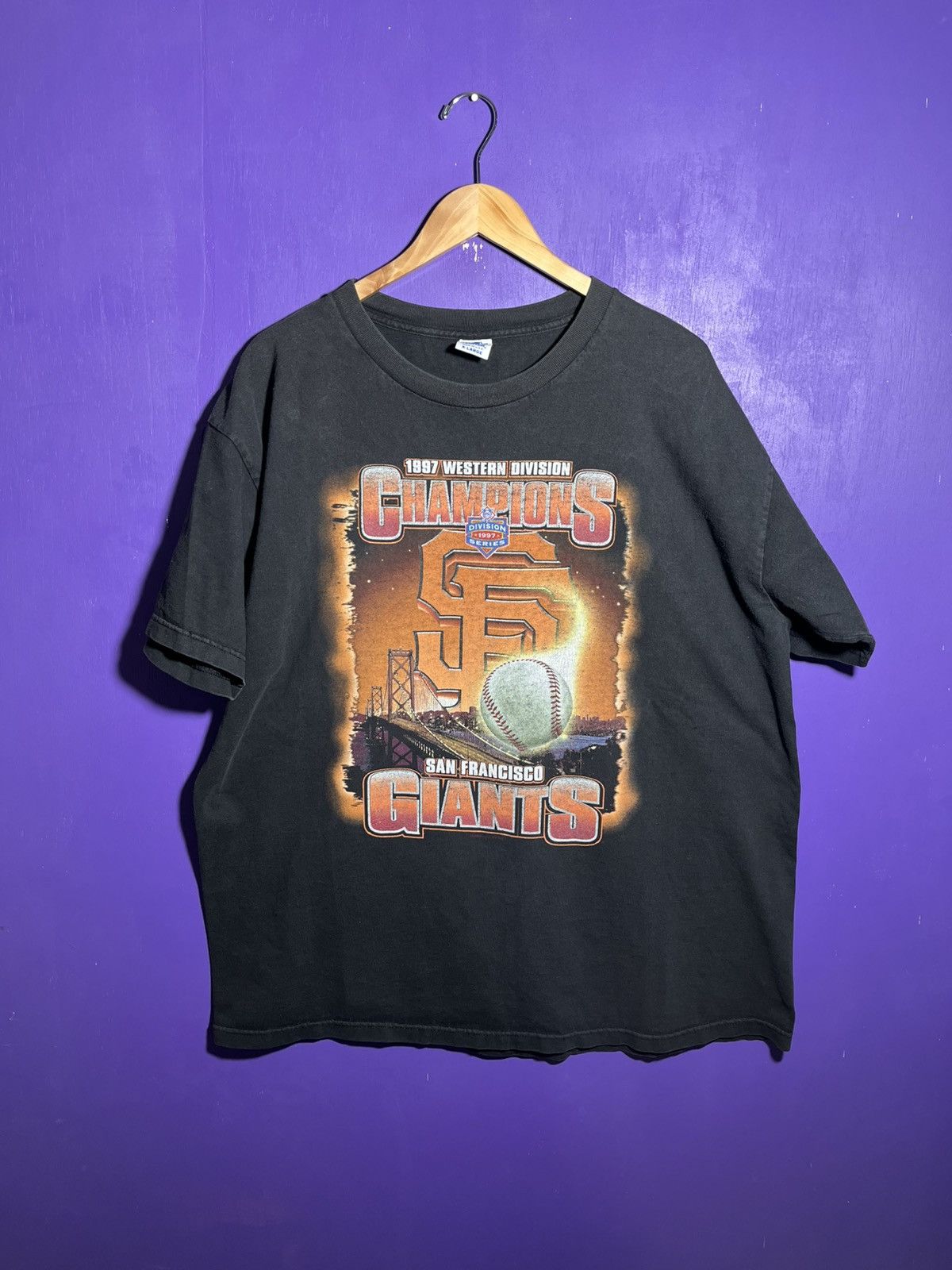 MLB × Starter × Vintage Vintage 1997 Starter San Diego padres division champs tee Size US XL / EU 56 / 4 - 1 Thumbnail