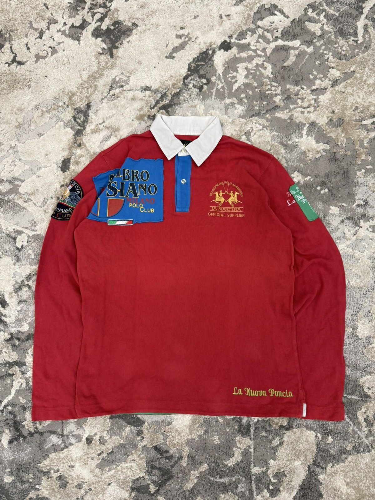 La Martina La Martina Longsleeve Ambrosiano Milano Polo Club L Arhivio Size US L / EU 52-54 / 3 - 2 Thumbnail