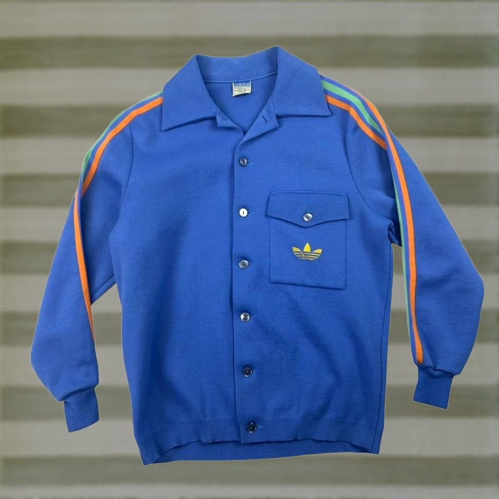 VINTAGE Adidas Originals West Germany Blue Jersey Track Jacket