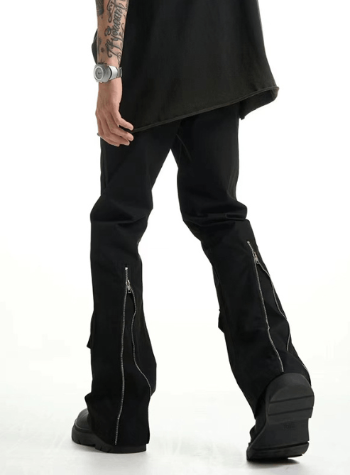 Japanese Brand × Jean Retro men's functional slim zippered casual flared trousers Size US 32 / EU 48 - 4 Thumbnail