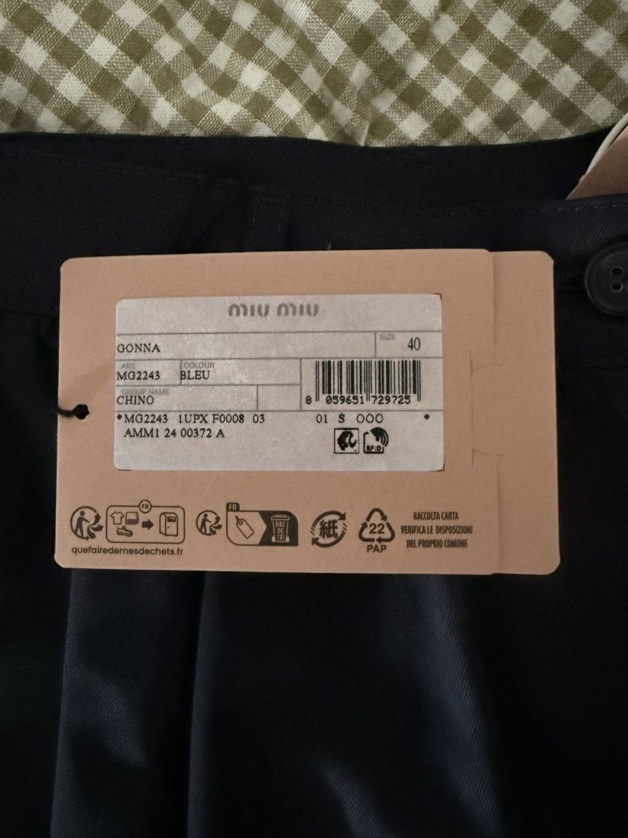 Miu Miu Miu Miu Chino Mini Skirt Size 27" / US 4 / IT 40 - 4 Thumbnail