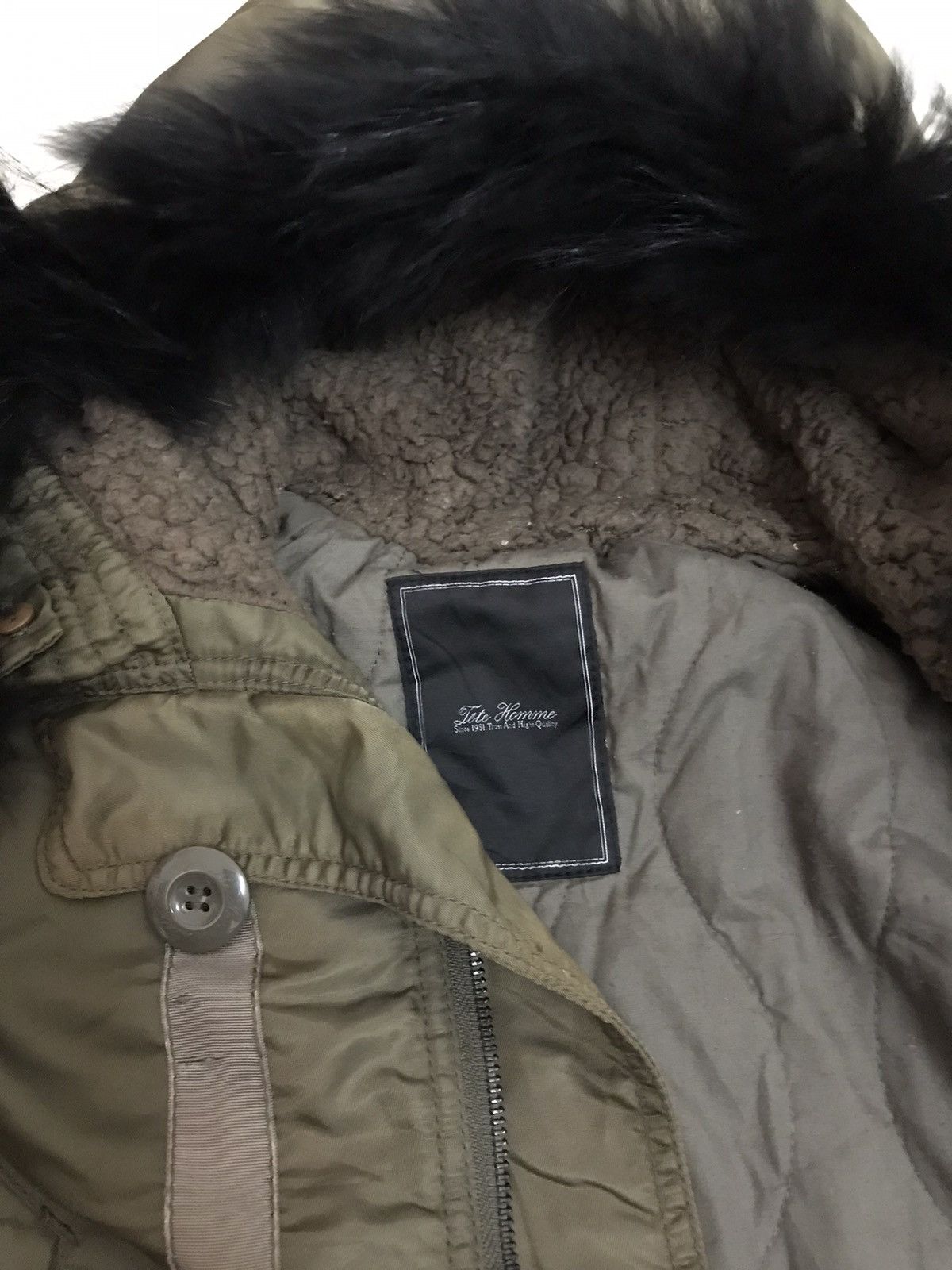 Issey Miyake × Tete Homme Issey Miyake Tete Homme Military Fur Fleece Hoodie jacket Size US M / EU 48-50 / 2 - 3 Thumbnail