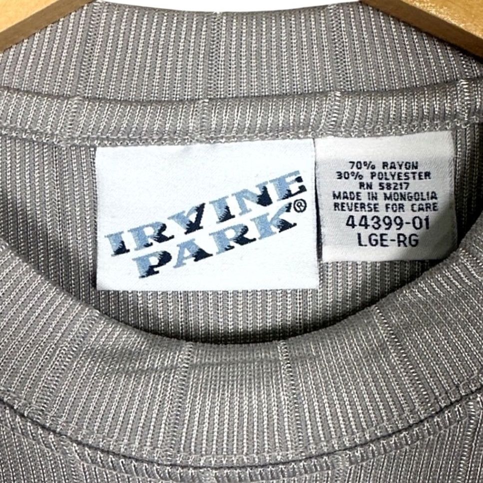 Vintage Irvine Park Mens Gray Vertical Stripe Short Sleeve T-Shirt L XL Size US L / EU 52-54 / 3 - 5 Thumbnail
