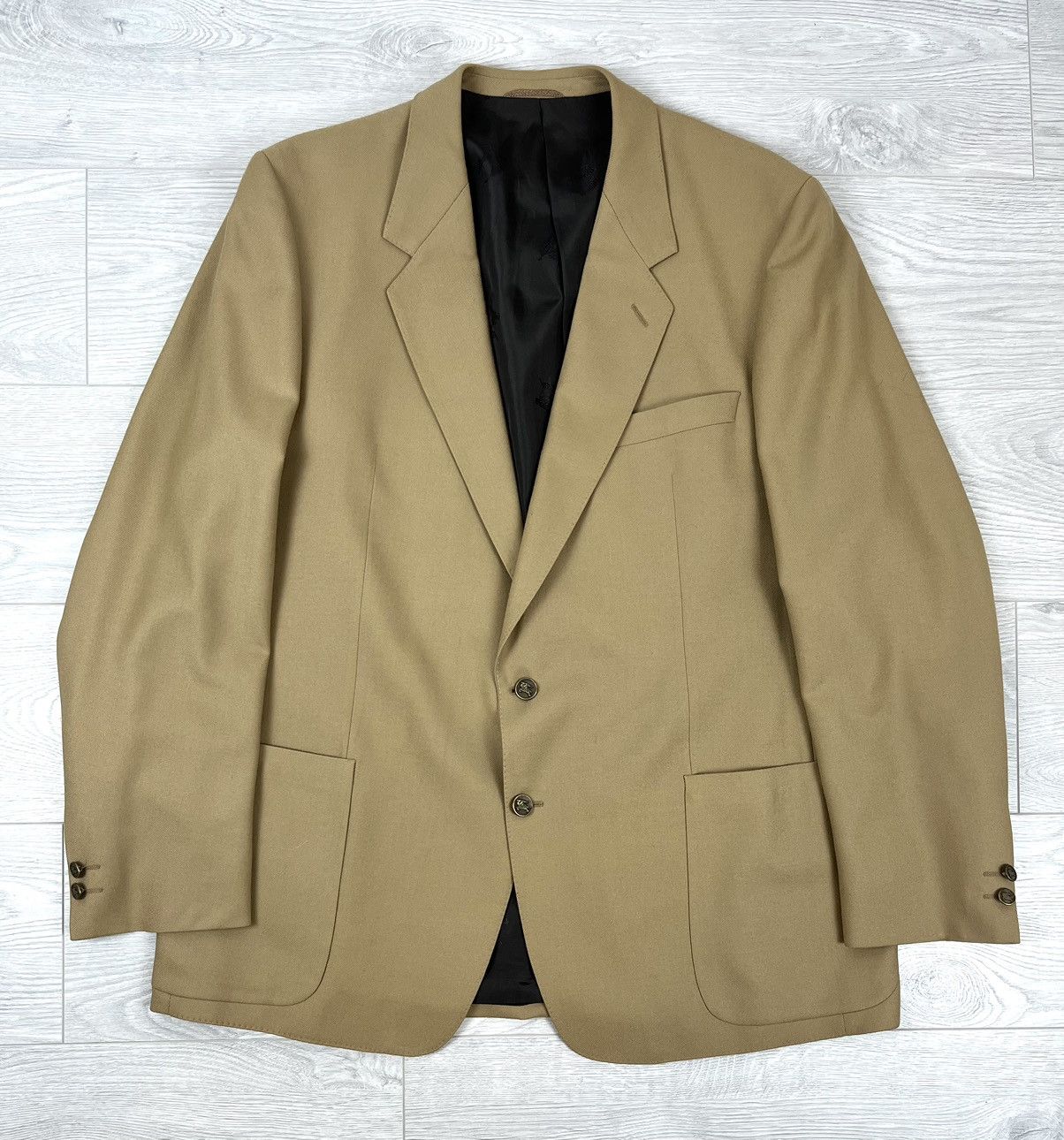 ジャケット・アウター BURBERRY BLAZER 80s VINTAGE WEST GERMANY Burberry Rare Burberry's Vintage 80s Beige Classic Blazer W