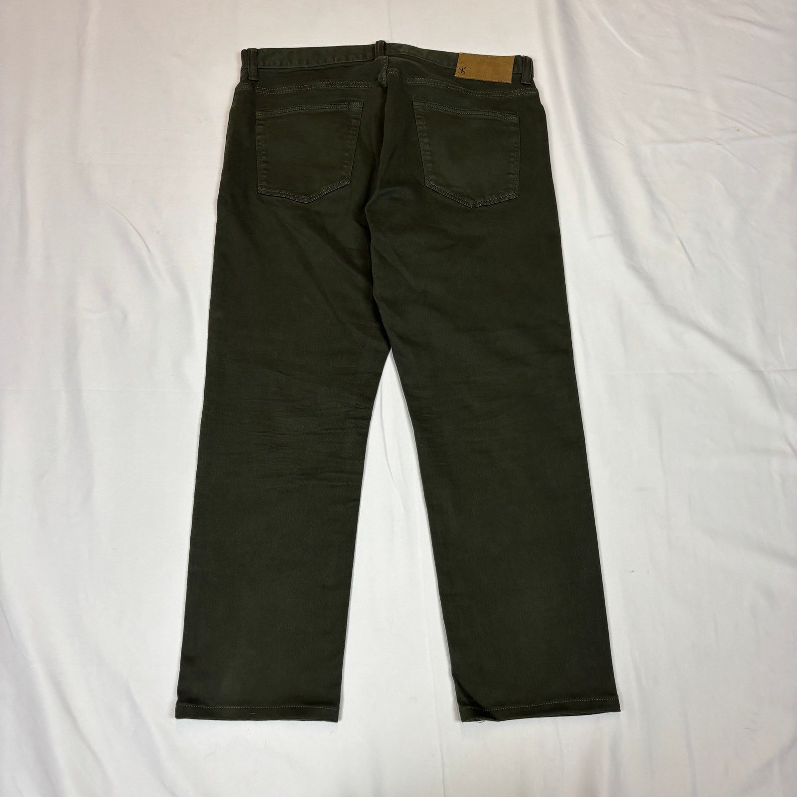 Todd Snyder Todd Snyder Slim 5-Pocket Chino Green Men's 33x27.5 Size US 33 - 3 Thumbnail