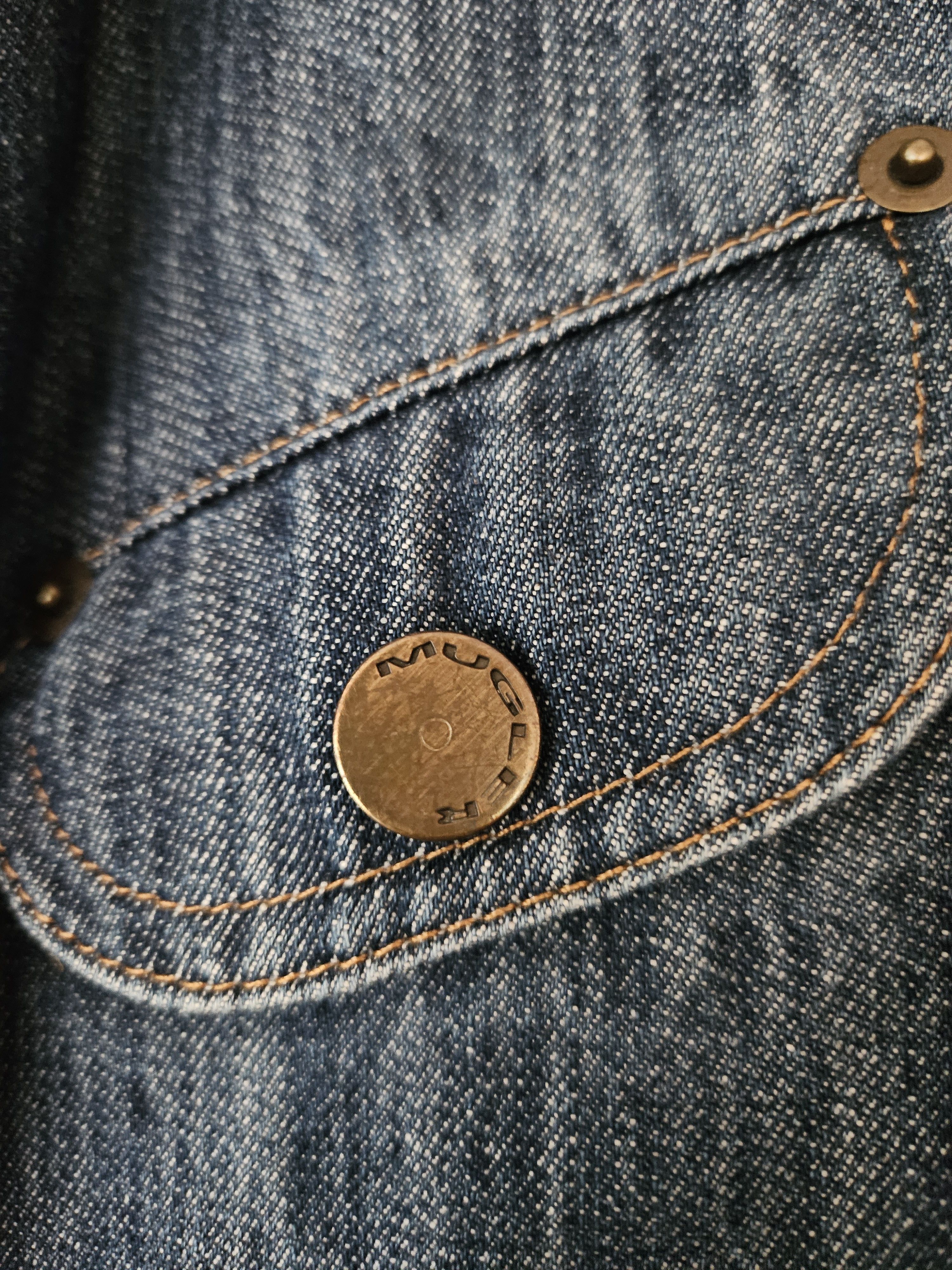 Mugler rare unique snake Mugler denim jeans vintage Jacket Size M / US 6-8 / IT 42-44 - 5 Thumbnail