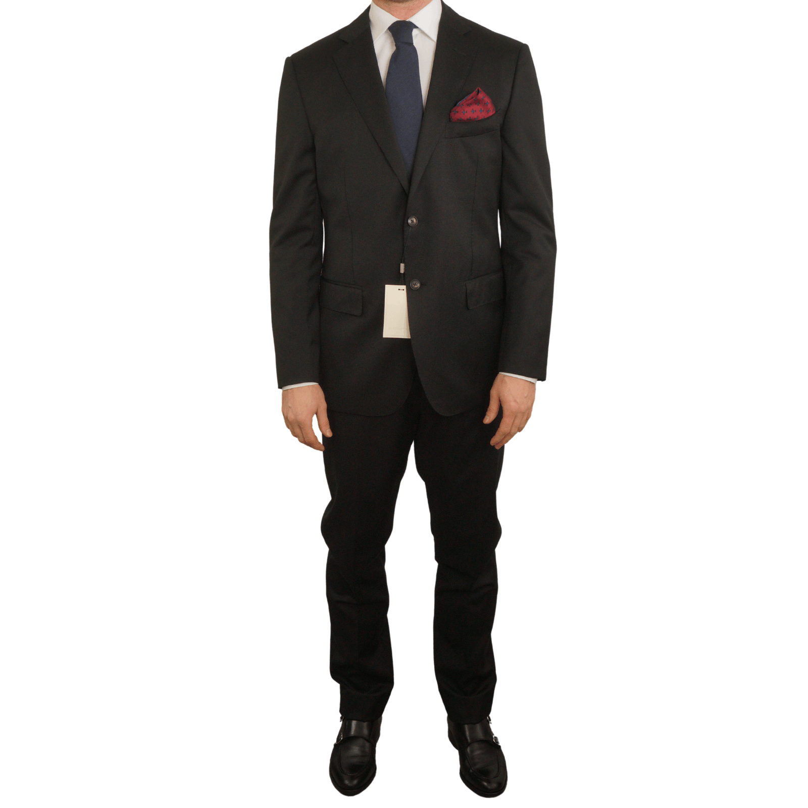 image of Men Suitsupply Suit Pure Wool Black Reda Napoli Eu54 Uk/us44 (Size 44R)
