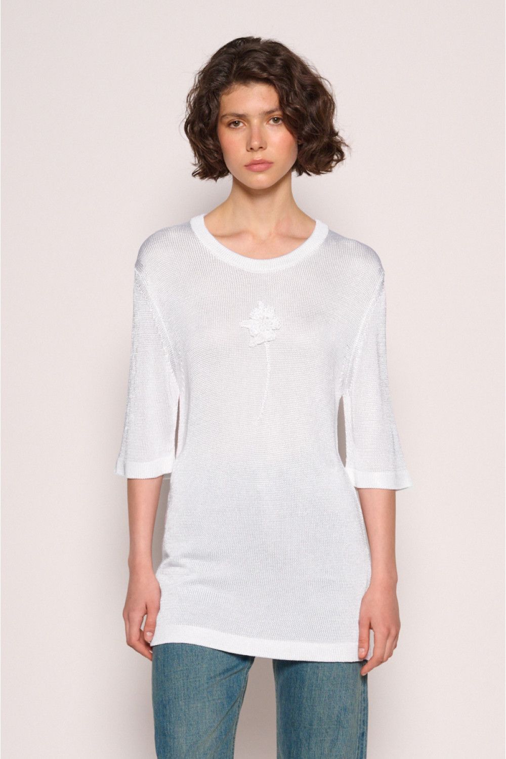 Jil Sander o1loc1c0426 T-Shirt in White Size L / US 10 / IT 46 - 1 Thumbnail
