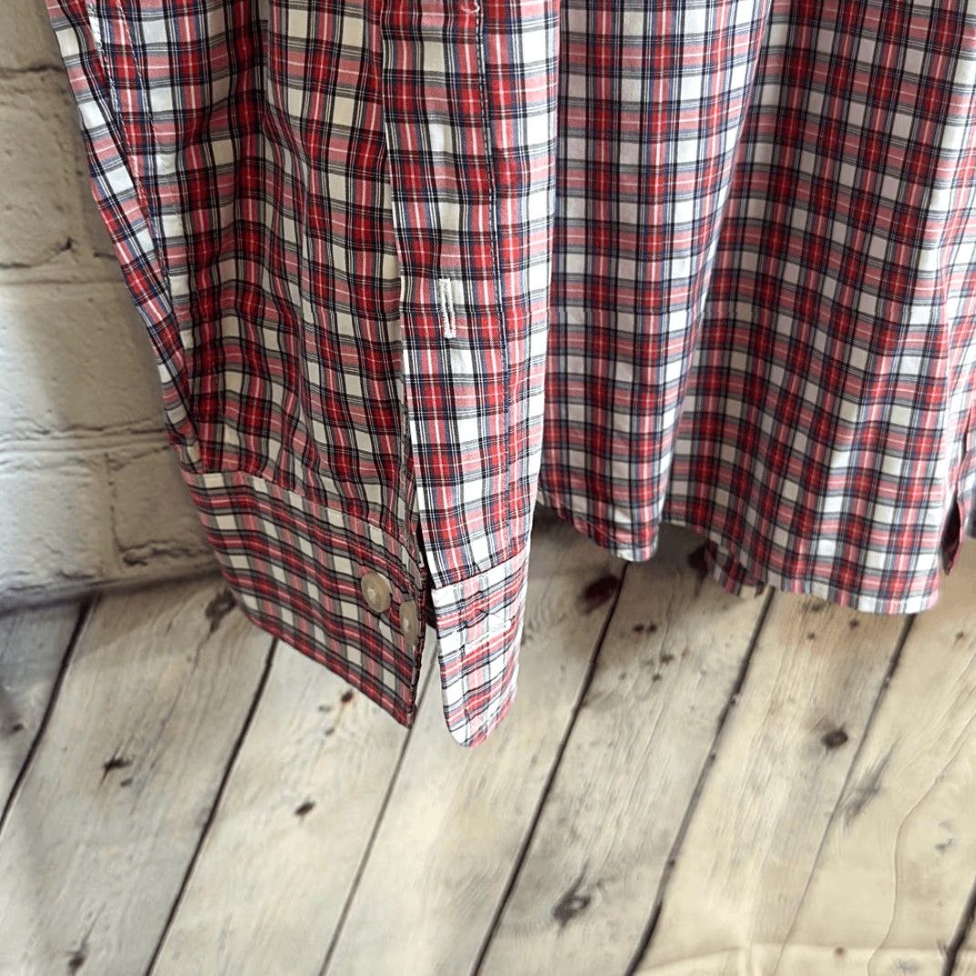 Brooks Brothers Brooks Brothers Red Fleece Dress Shirt Multicolor Check Long Sleeve Mens XXL Size 48R - 3 Thumbnail
