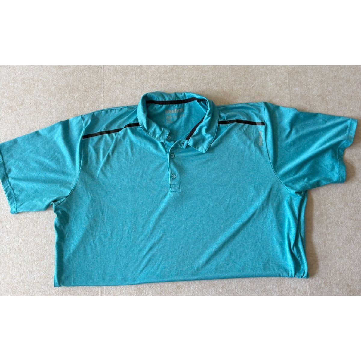 Reebok Reebok Mens 2XL Turquoise Golf Polo Shirt Athletic Performa Size US XXL / EU 58 / 5 - 3 Thumbnail