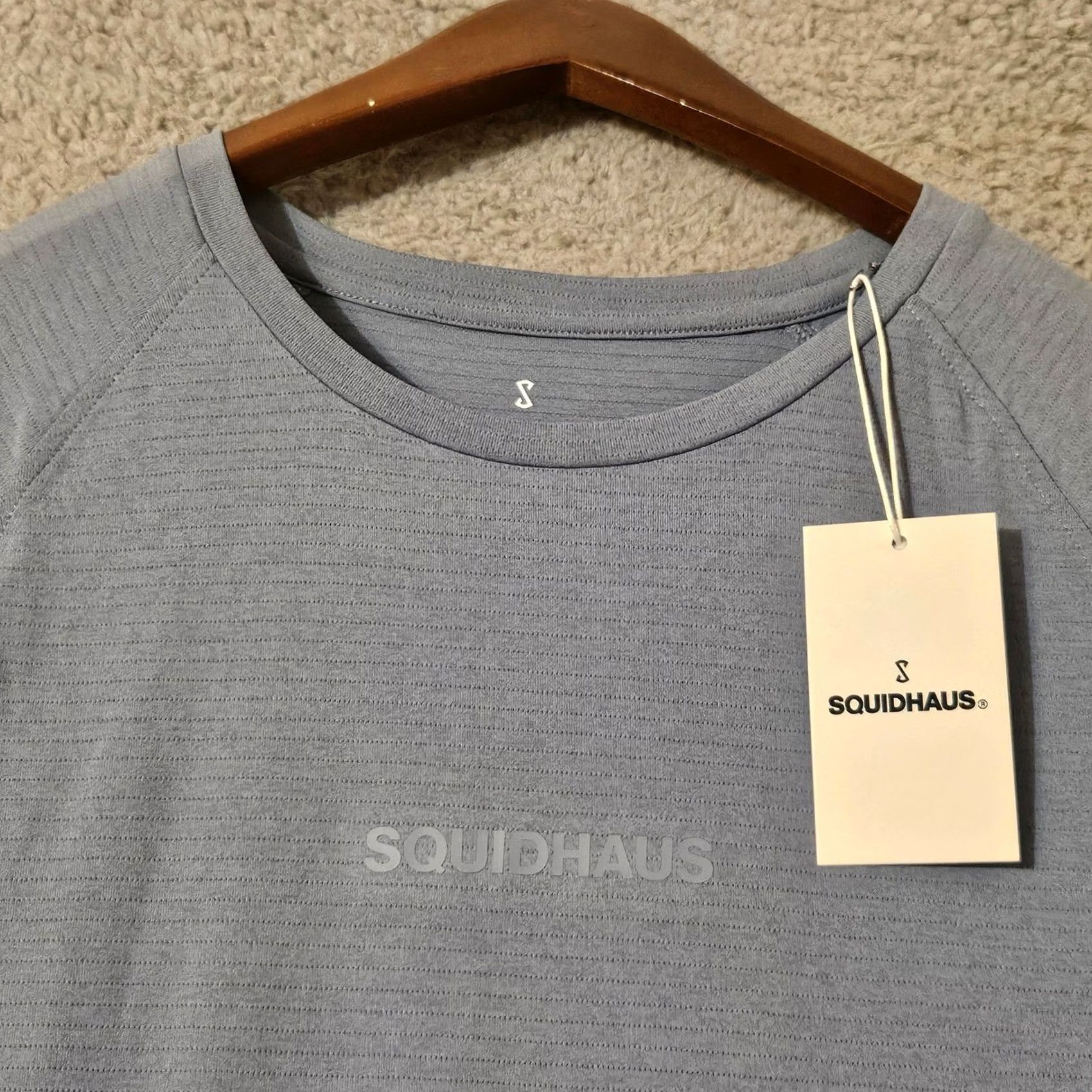 Vintage Squidhaus Shirt Mens XL Blue Long Sleeve Performance Gym Active NWT Size US XL / EU 56 / 4 - 2 Thumbnail