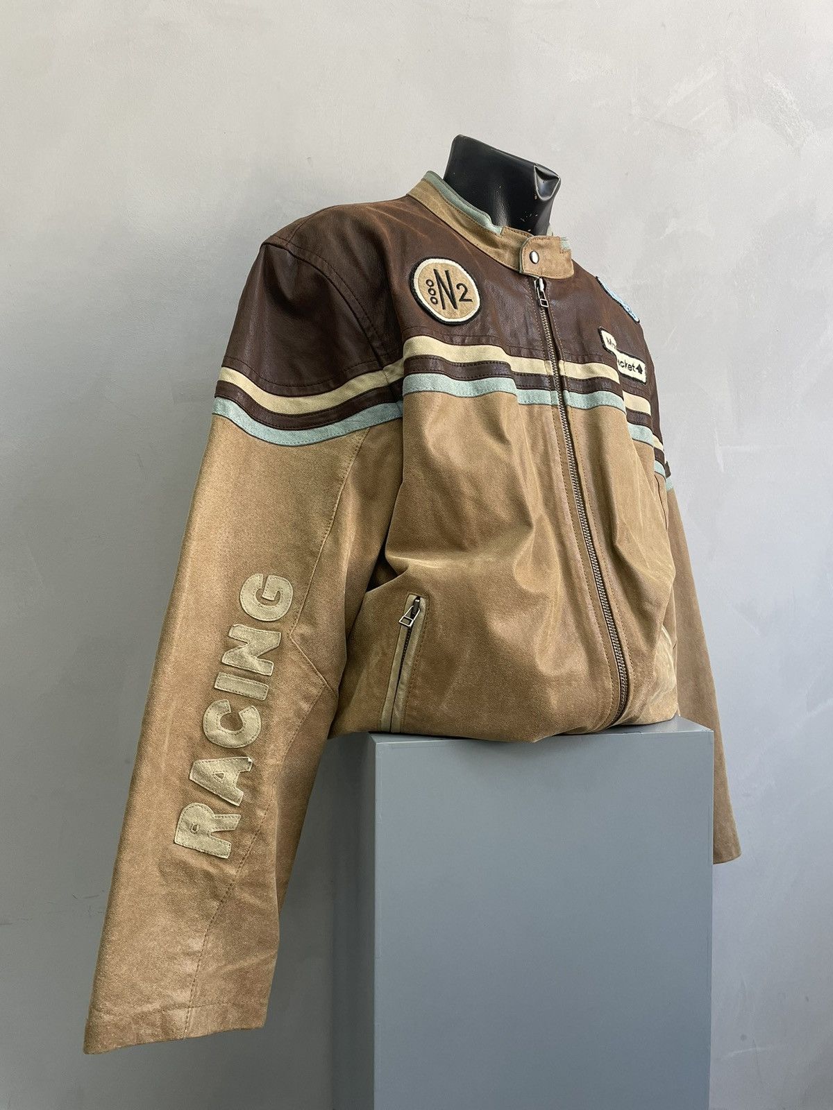 Marlboro Racing moto Marlboro style leather y2k jacket Size US XL / EU 56 / 4 - 4 Thumbnail