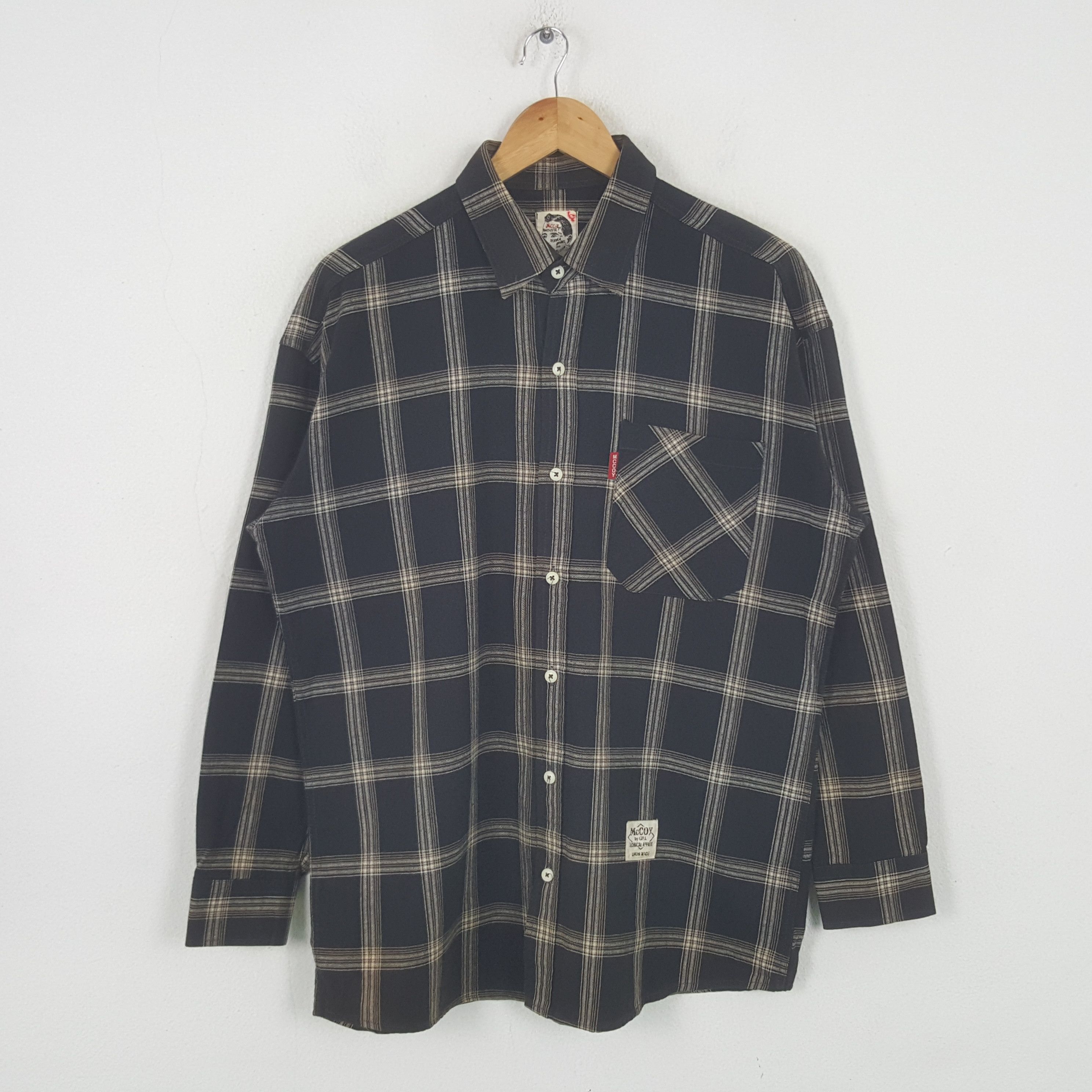 Vintage Vintage The Real MrCoy Japan Flannel Shirt Button Up RR10 Size US XL / EU 56 / 4 - 1 Thumbnail