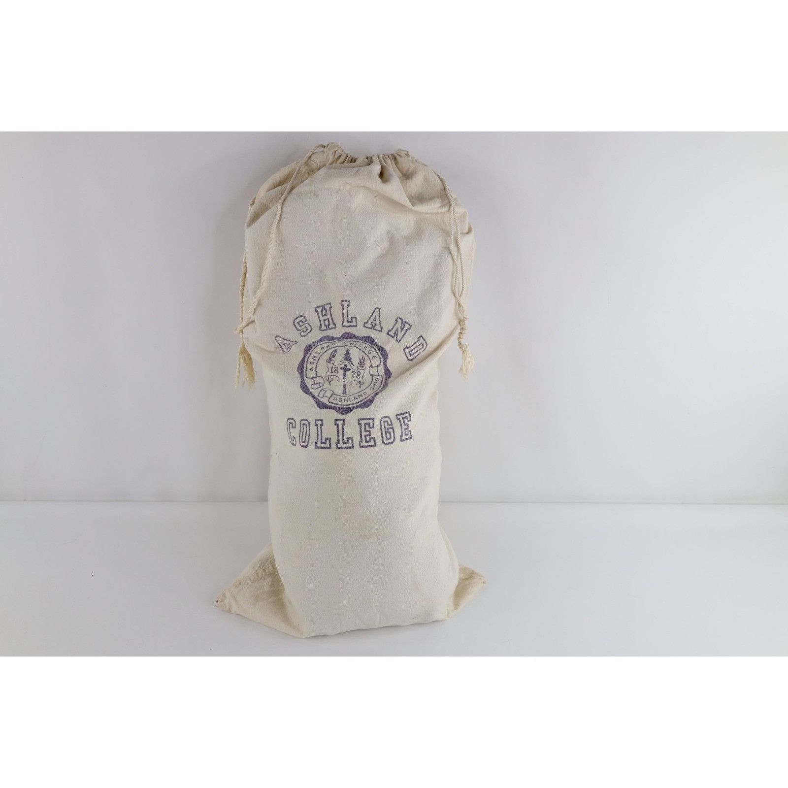 Vintage 70s Distressed Ashland College University Canvas Bag