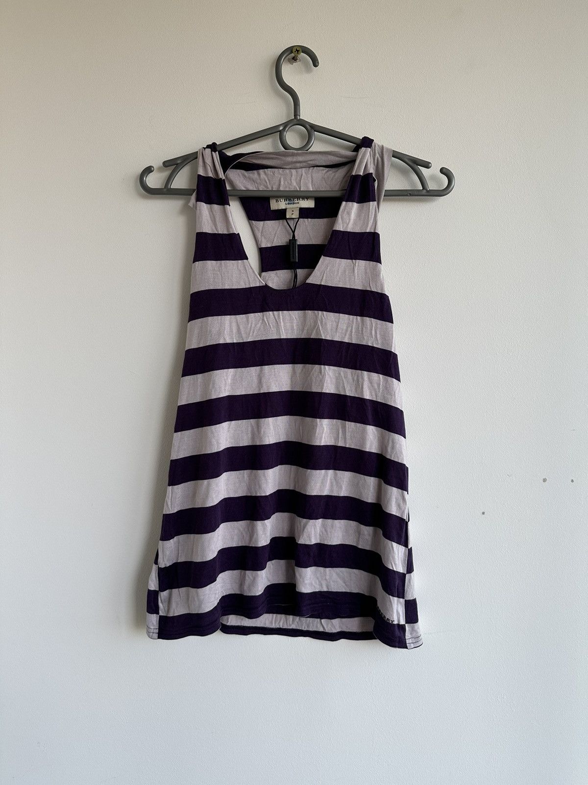 Burberry Burberry London Grey / Purple Striped Tank Top Size S Size S / US 4 / IT 40 - 1 Thumbnail
