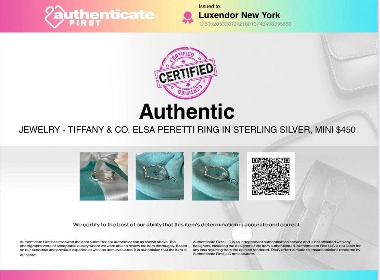 Tiffany & Co. Tiffany & Co. Elsa Peretti Bean Ring Silver 5 NEW $450 Size ONE SIZE - 4 Thumbnail