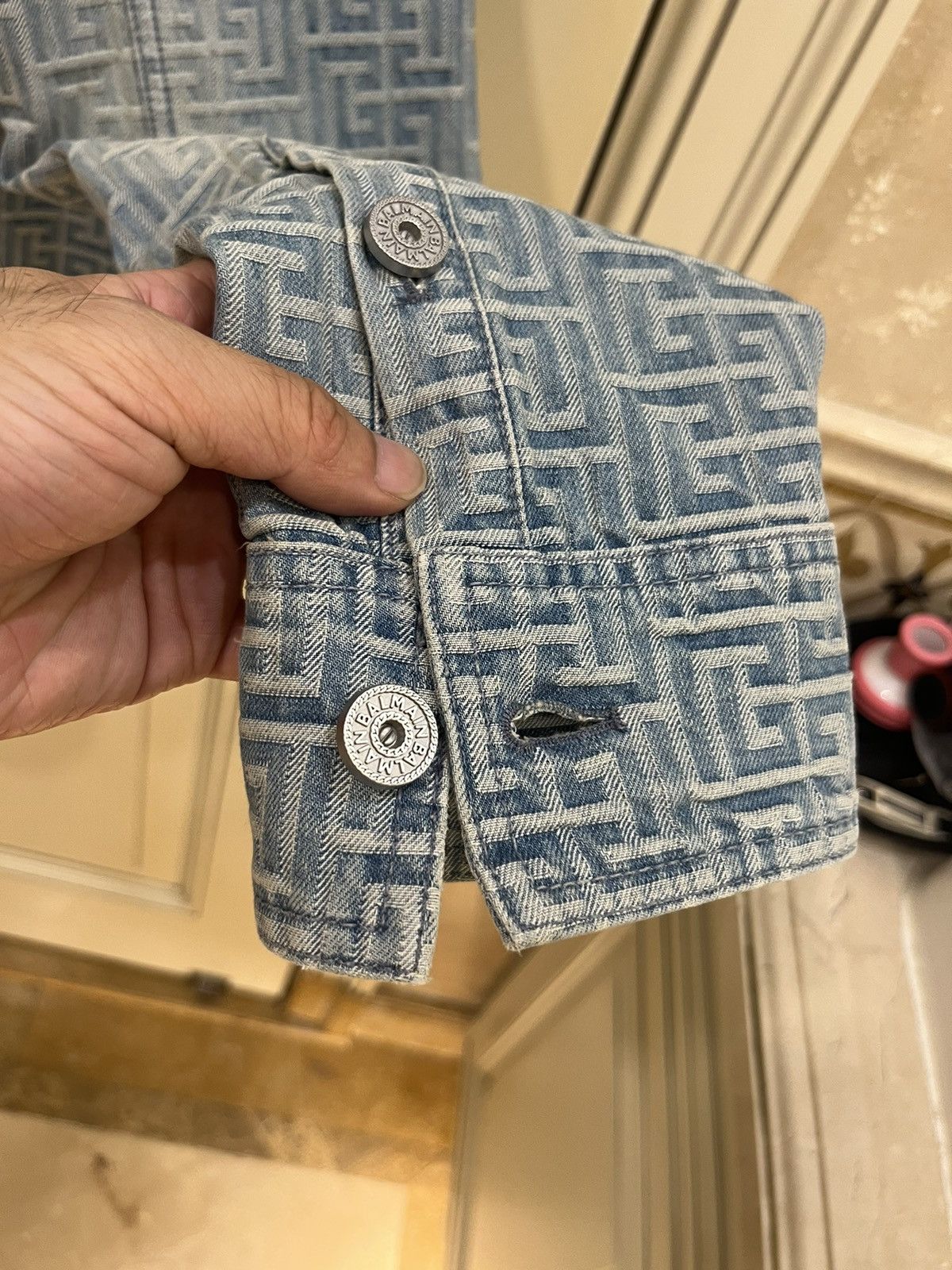 Balmain Monogram Denim overshirt size 46 Size US S / EU 44-46 / 1 - 16 Thumbnail