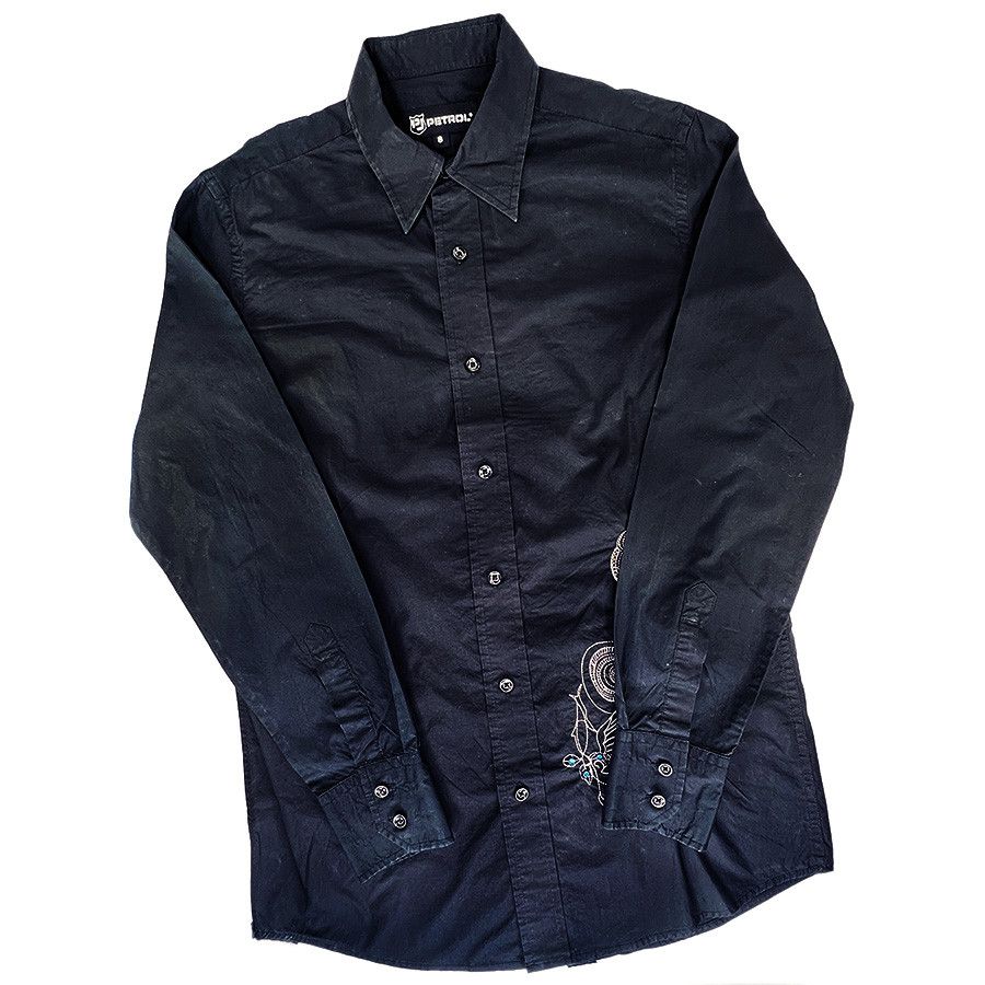 Other Embroidered Black Men's Vintage Shirt with Blue Rhinestones Size US S / EU 44-46 / 1 - 2 Thumbnail