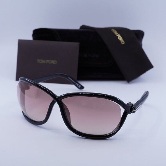 Tom Ford Tom Ford FT1069 01Z Fernanda Sunglasses Black Geometric Size ONE SIZE - 9 Thumbnail