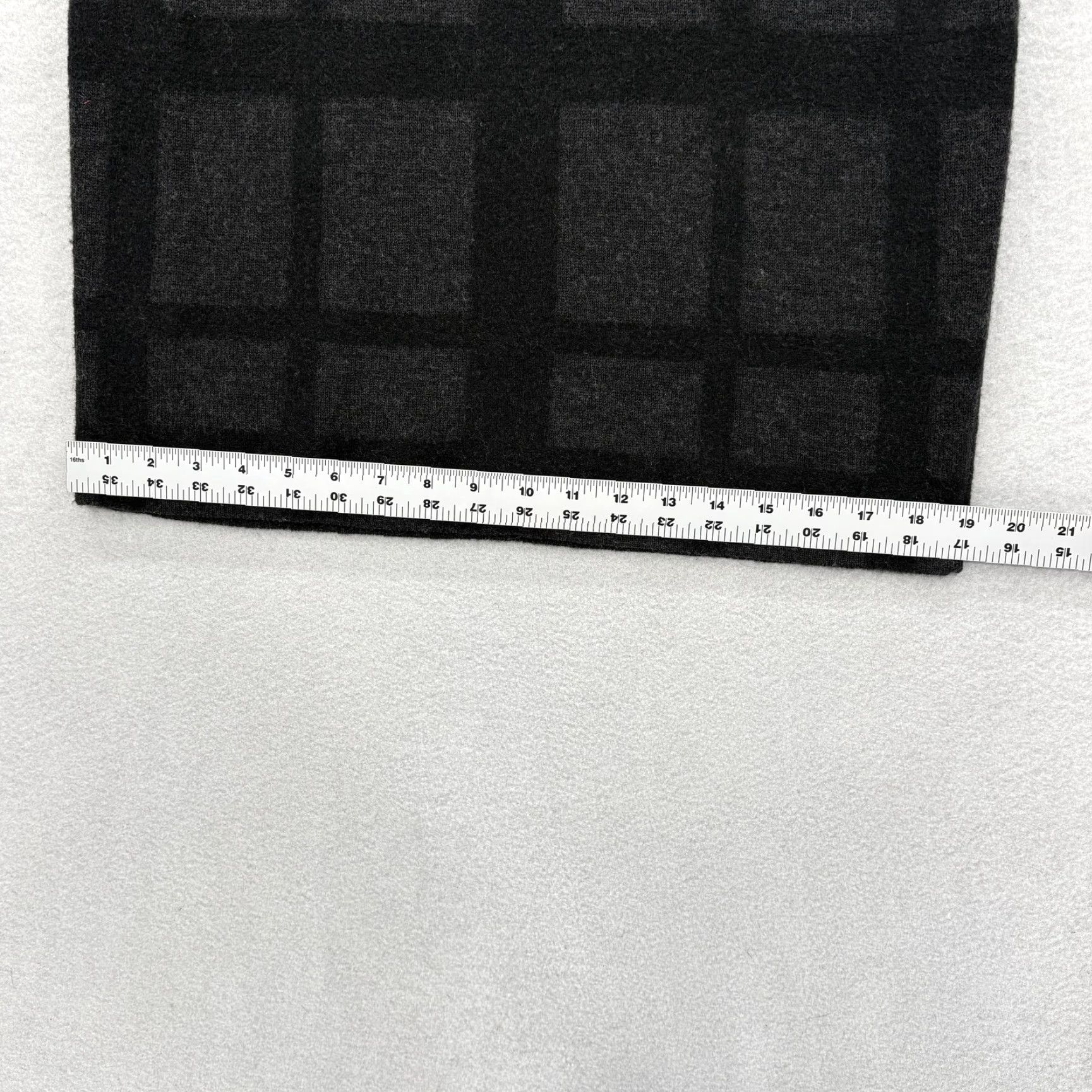 Eileen Fisher Eileen Fisher Skirt Womens Medium Gray Plaid Knit Wool Pencil Stretch Career Size 32" / US 10 / IT 46 - 4 Thumbnail