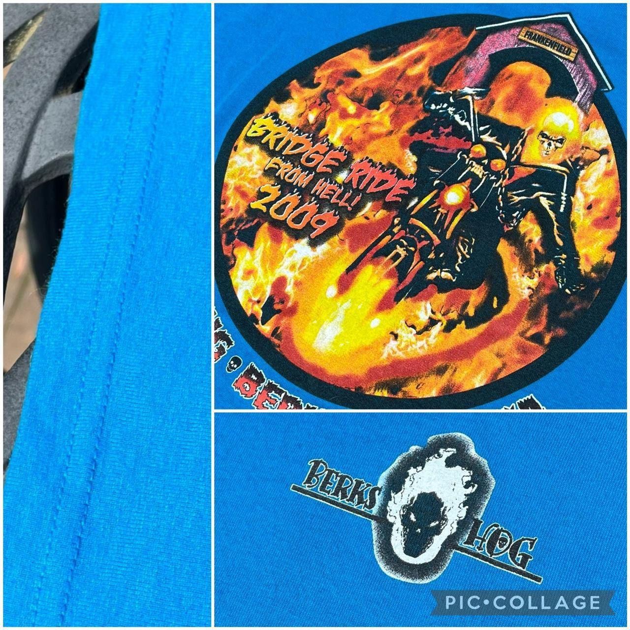 Gildan Gildan Berks Hog Bridge Ride from Hell Biker Tee Tshirt Size US XXL / EU 58 / 5 - 3 Thumbnail
